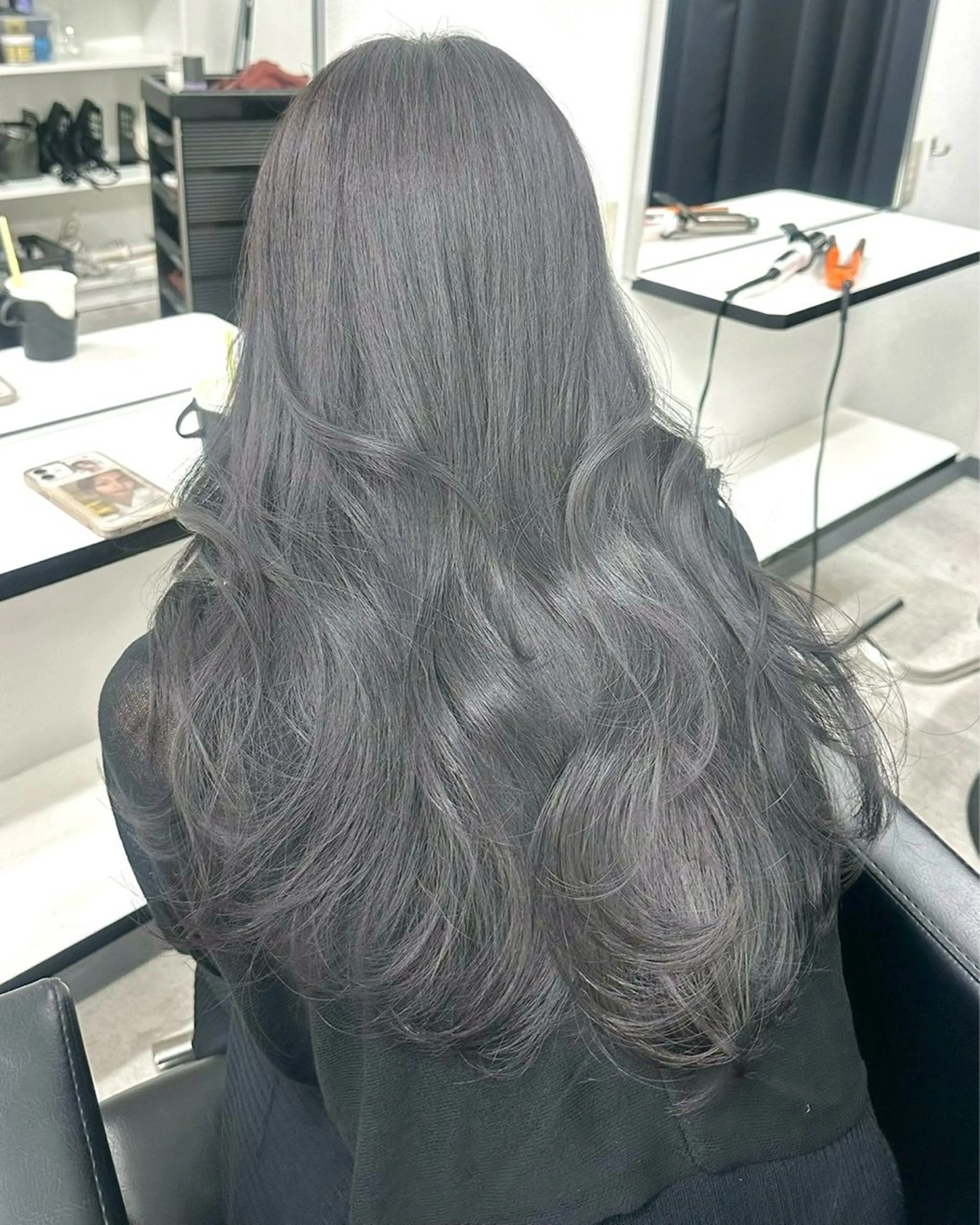 ロング カラー ブリーチ ケアブリーチ ダブルカラー トリートメント REV.難波所属・透明カラー✨ ブラウンカラーひなたのヘアスタイル