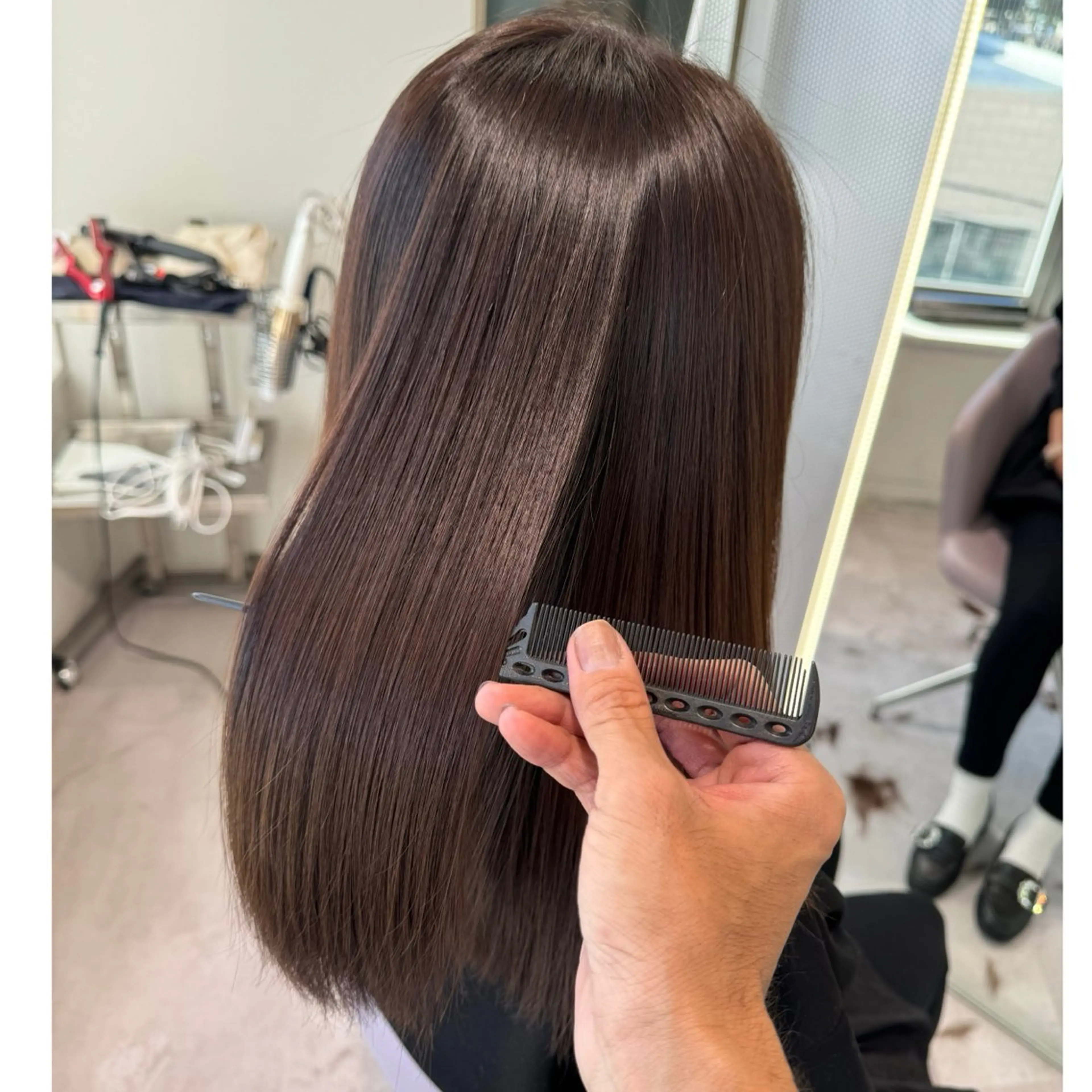 セミロング アッシュ アッシュブラウン 森 隆秀/韓国ヘアのヘアスタイル