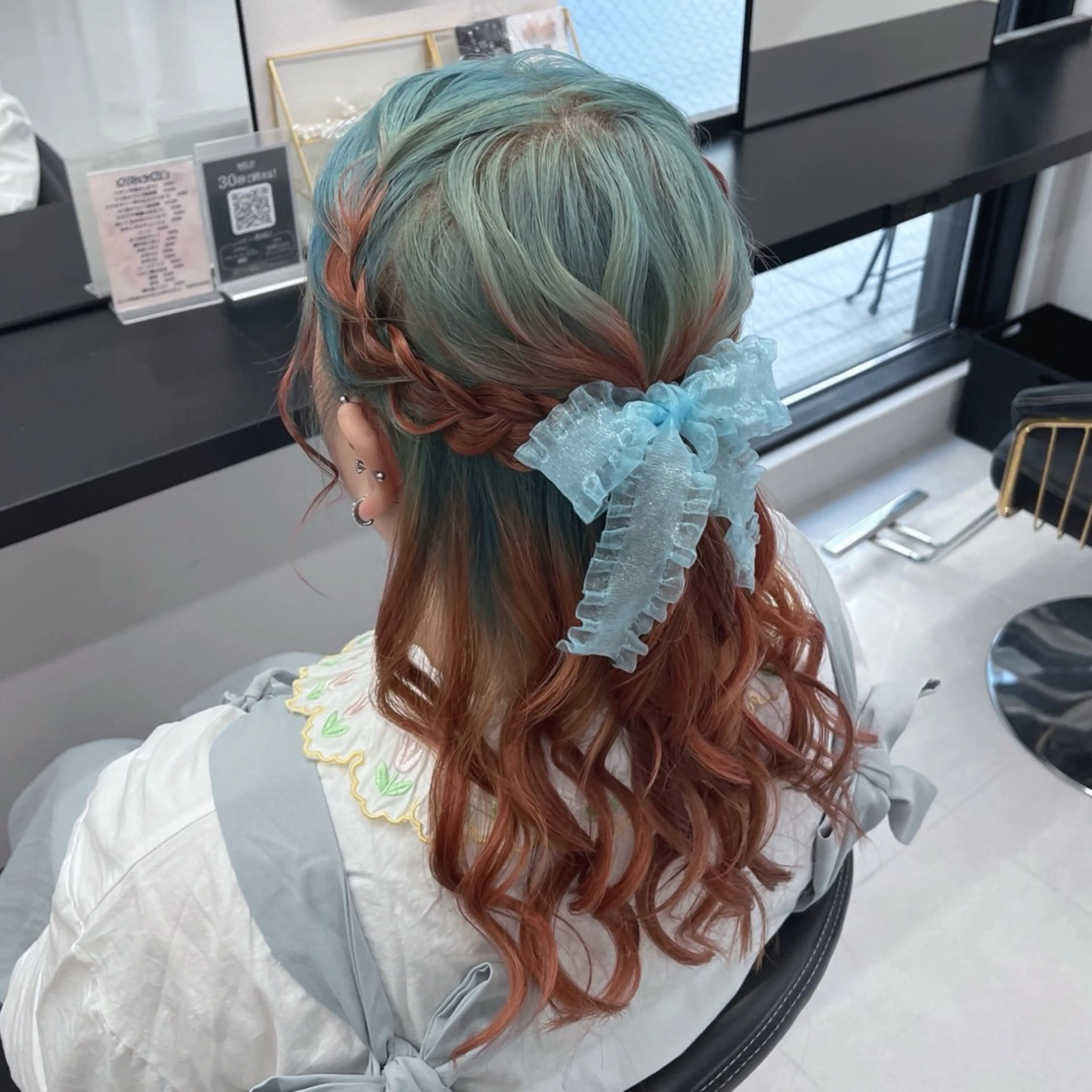 ミディアム ヘアアレンジ ハーフアップ ヘアセット MILD by 17 秋葉原 ‪♡みづき♡のヘアスタイル