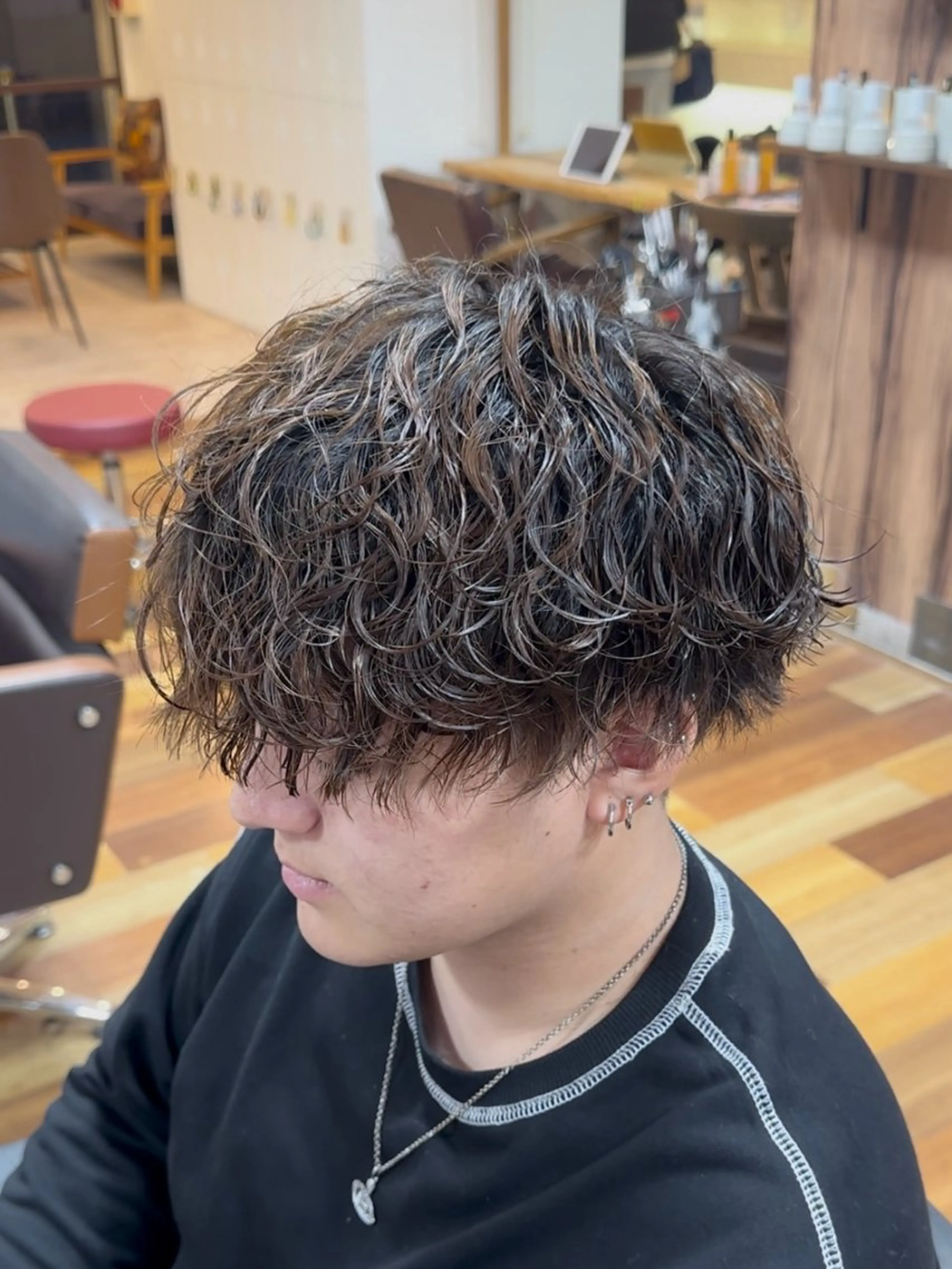 ショート パーマ カット パーマ ウエチ シオミ 金沢文庫のヘアスタイル