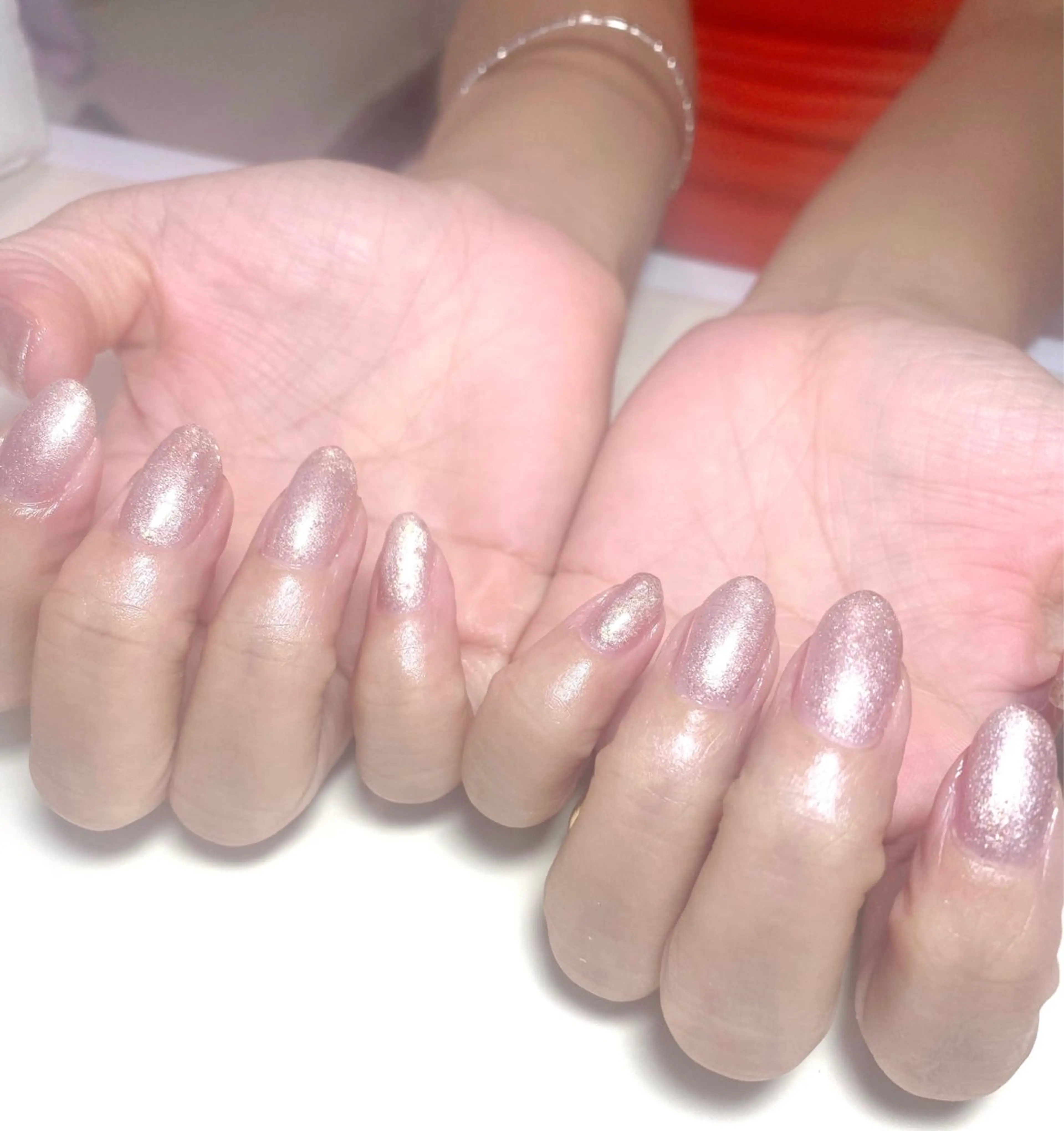 ネイル ゴールド ラメ(グリッター) ワンカラーネイル ハンドネイル Nail Salon K 🧸美爪育成のネイルデザイン