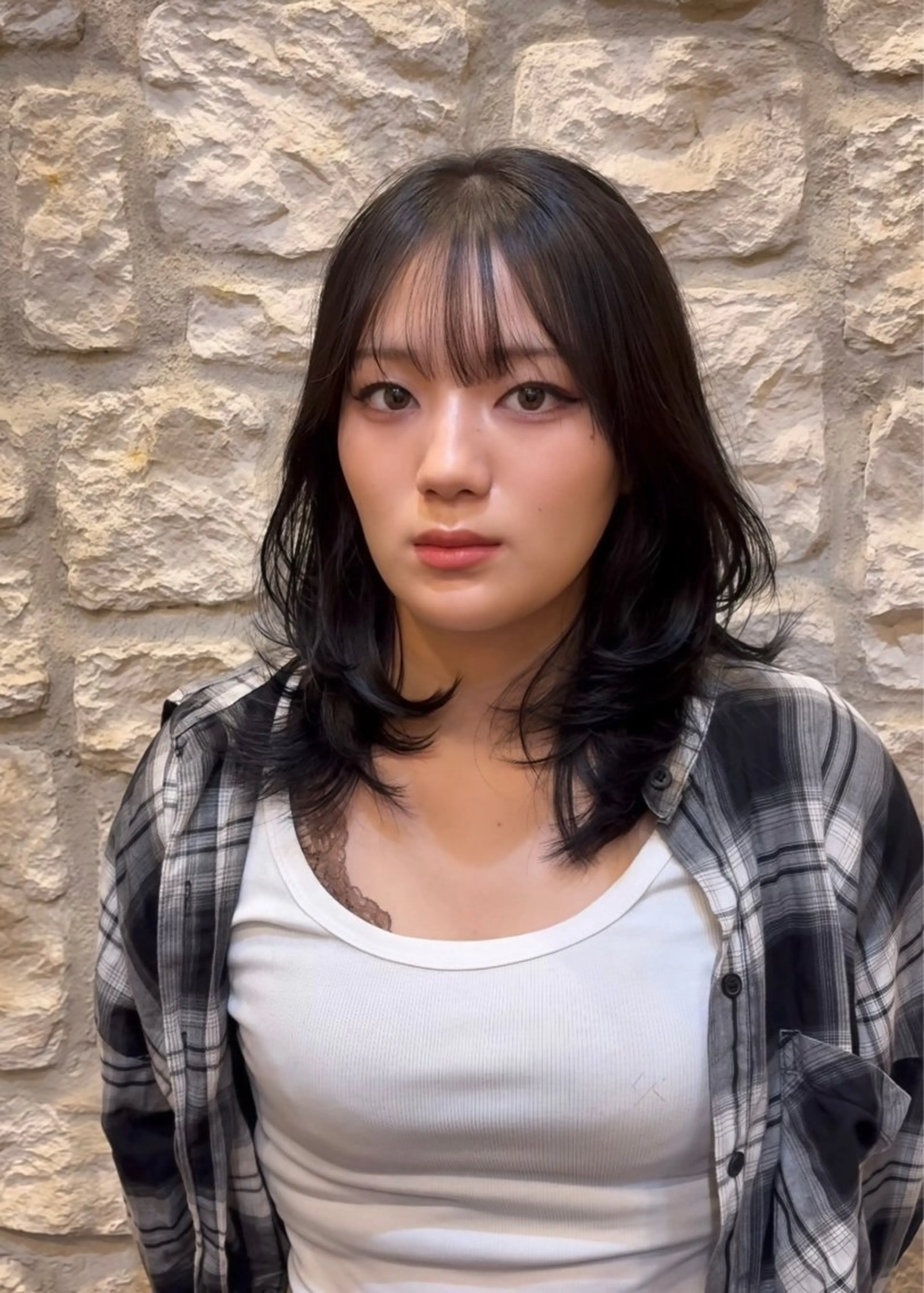 セミロング カラー 町田/レイヤーカット ハッシュカット/八木のヘアスタイル