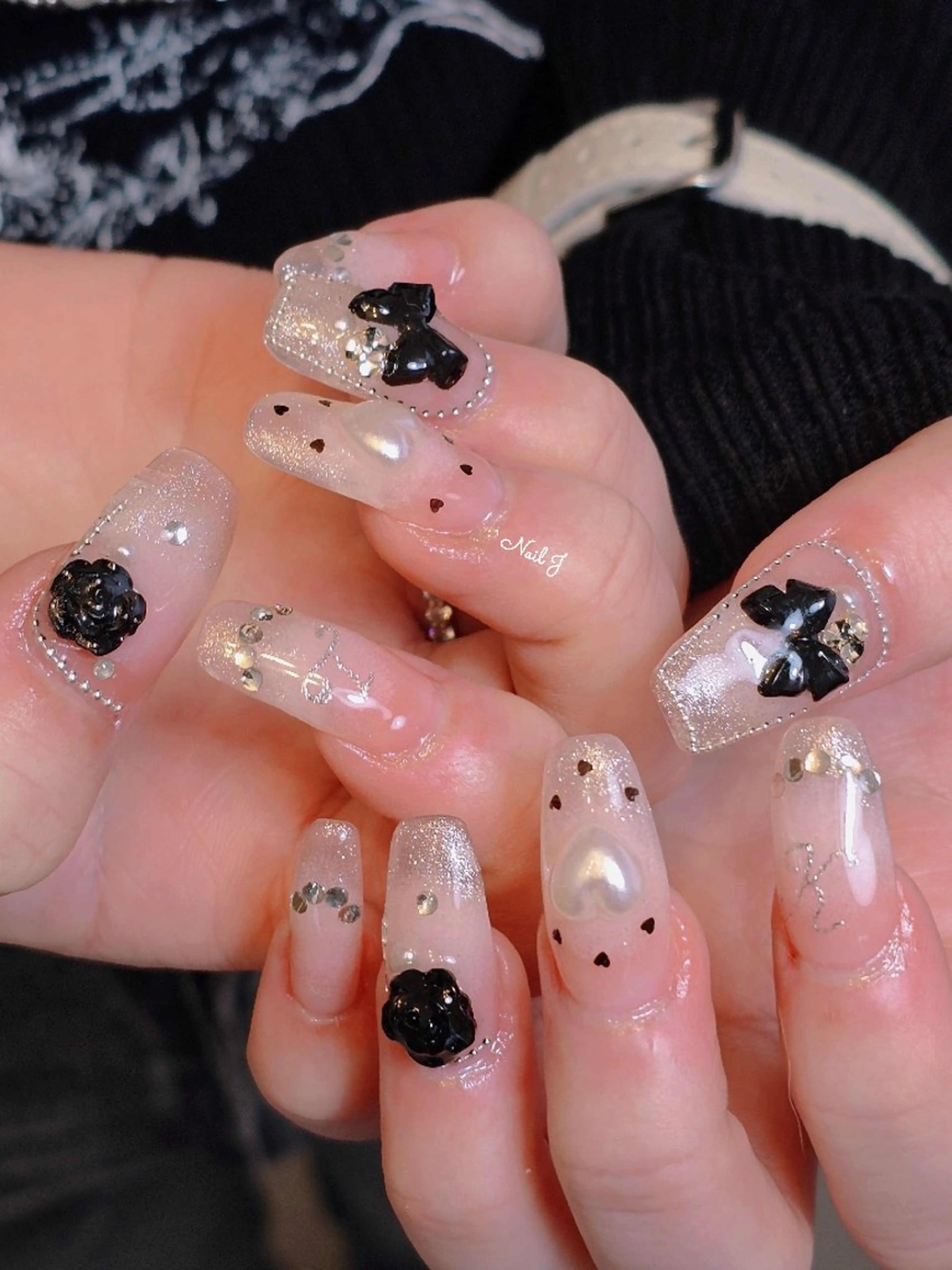 ネイル 韓国ネイル 冬ネイル ハンドネイル Nail Jのネイルデザイン