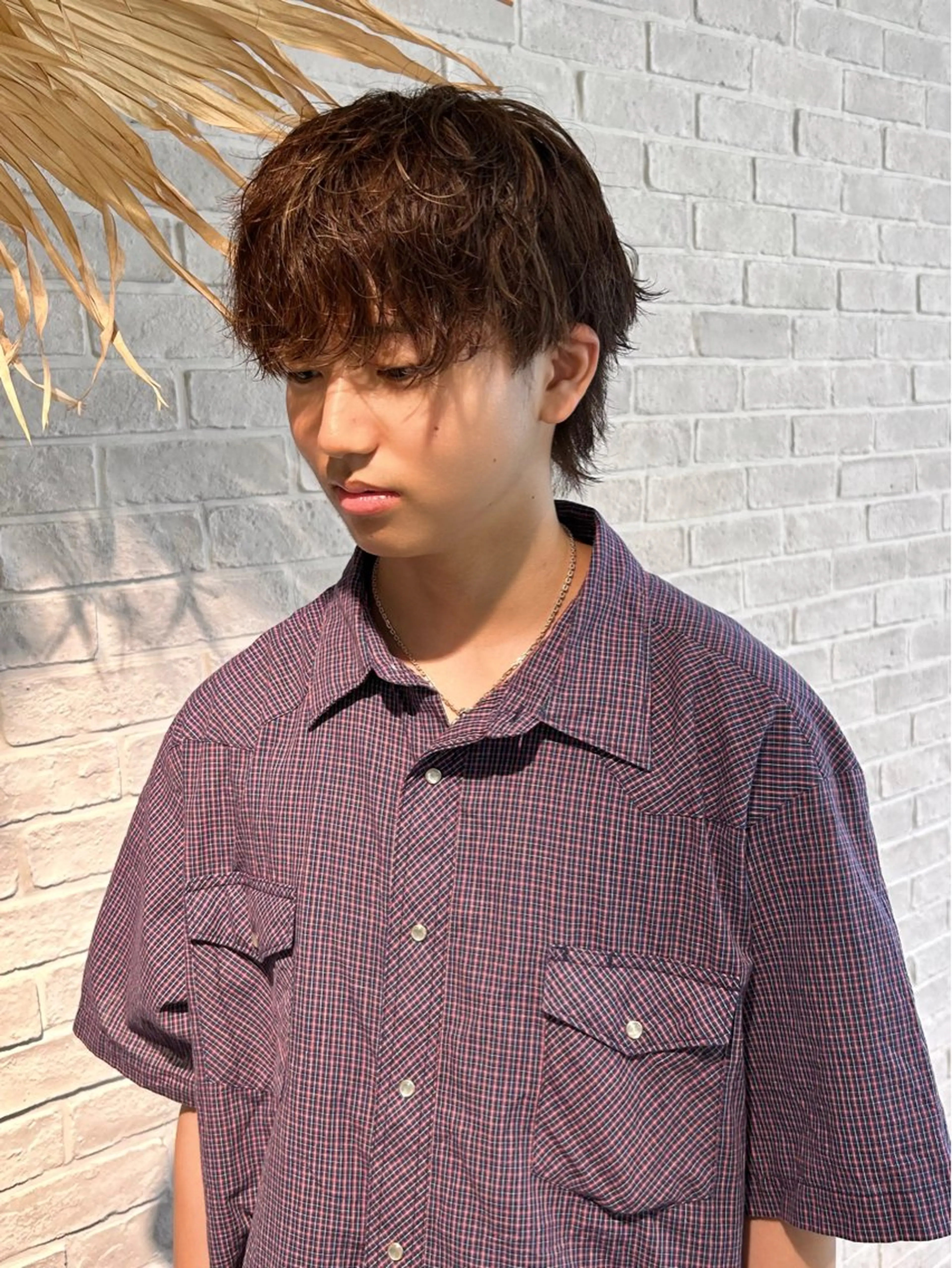 メンズ マッシュ メンズパーマ メンズウルフカット ウルフカット カット col oodori所属・宮川 あかりのヘアスタイル