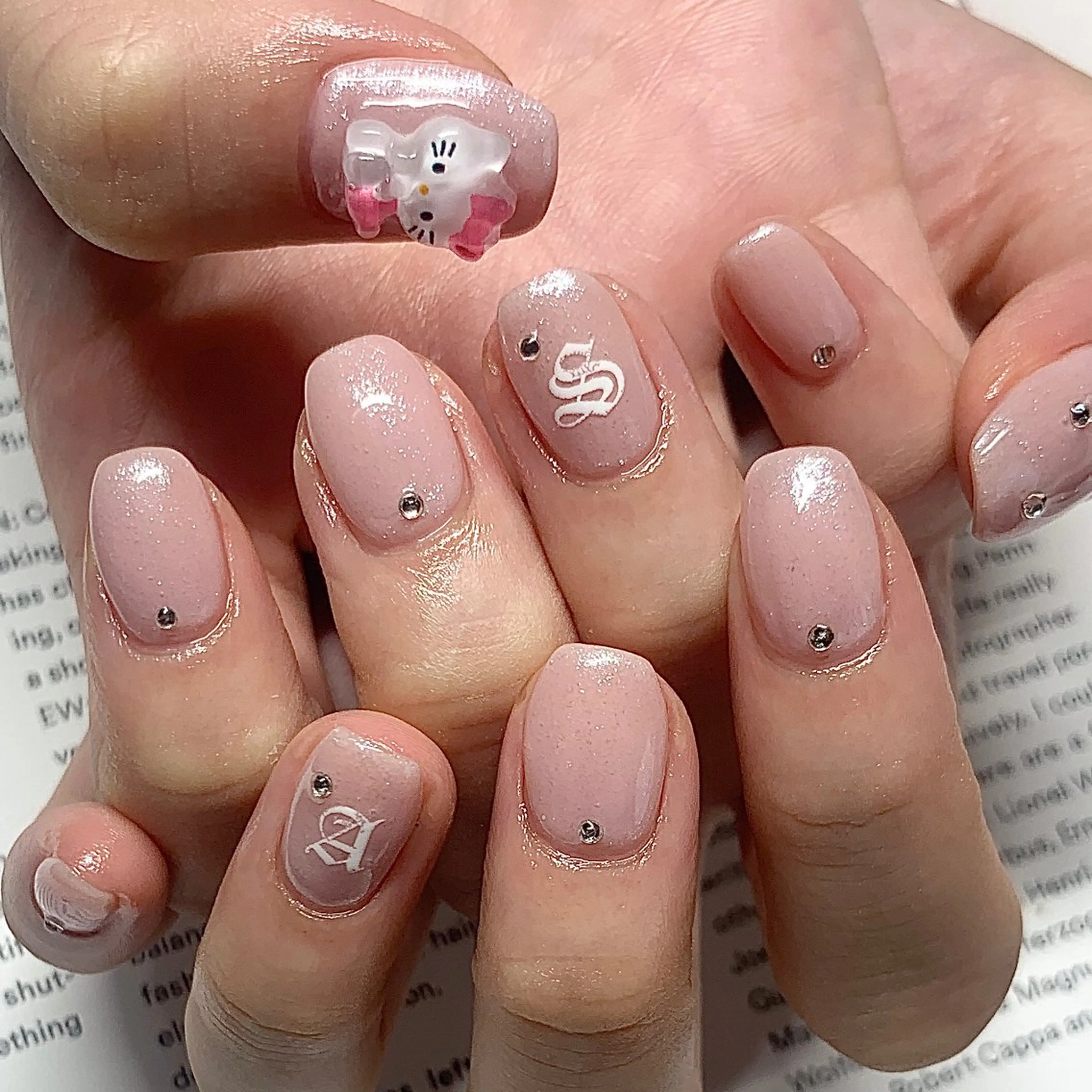 ネイル ブルー ジェルネイル キラキラネイル 韓国ネイル マグネットネイル RooM -produce by maynail-所属・RooM -mizuki-のネイルデザイン