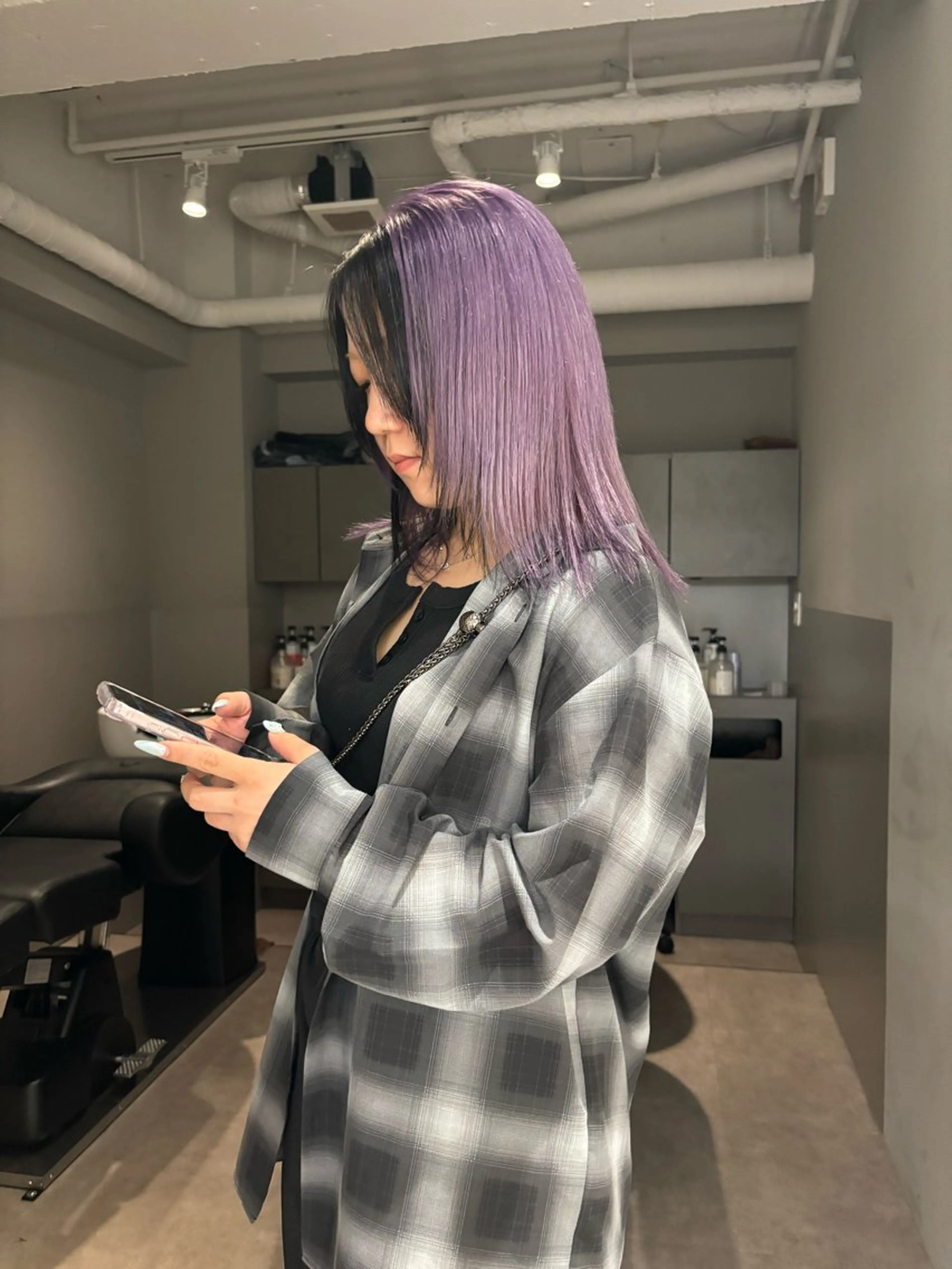 ミディアム ボブ ハイトーン/ ボブ 中村麟のヘアスタイル