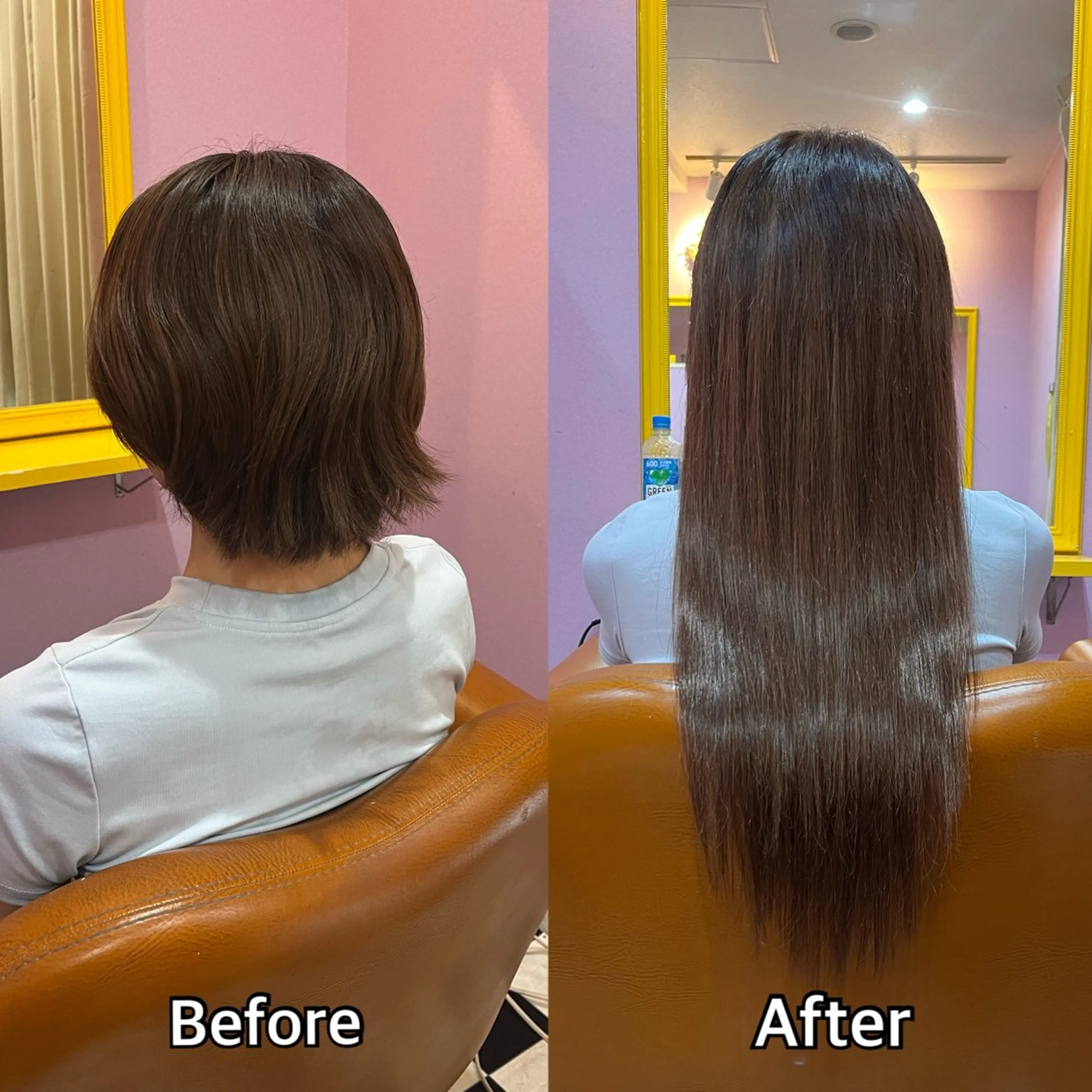 ロング エクステ シール＋ちび編み込み エクステ梅田🐨のヘアスタイル