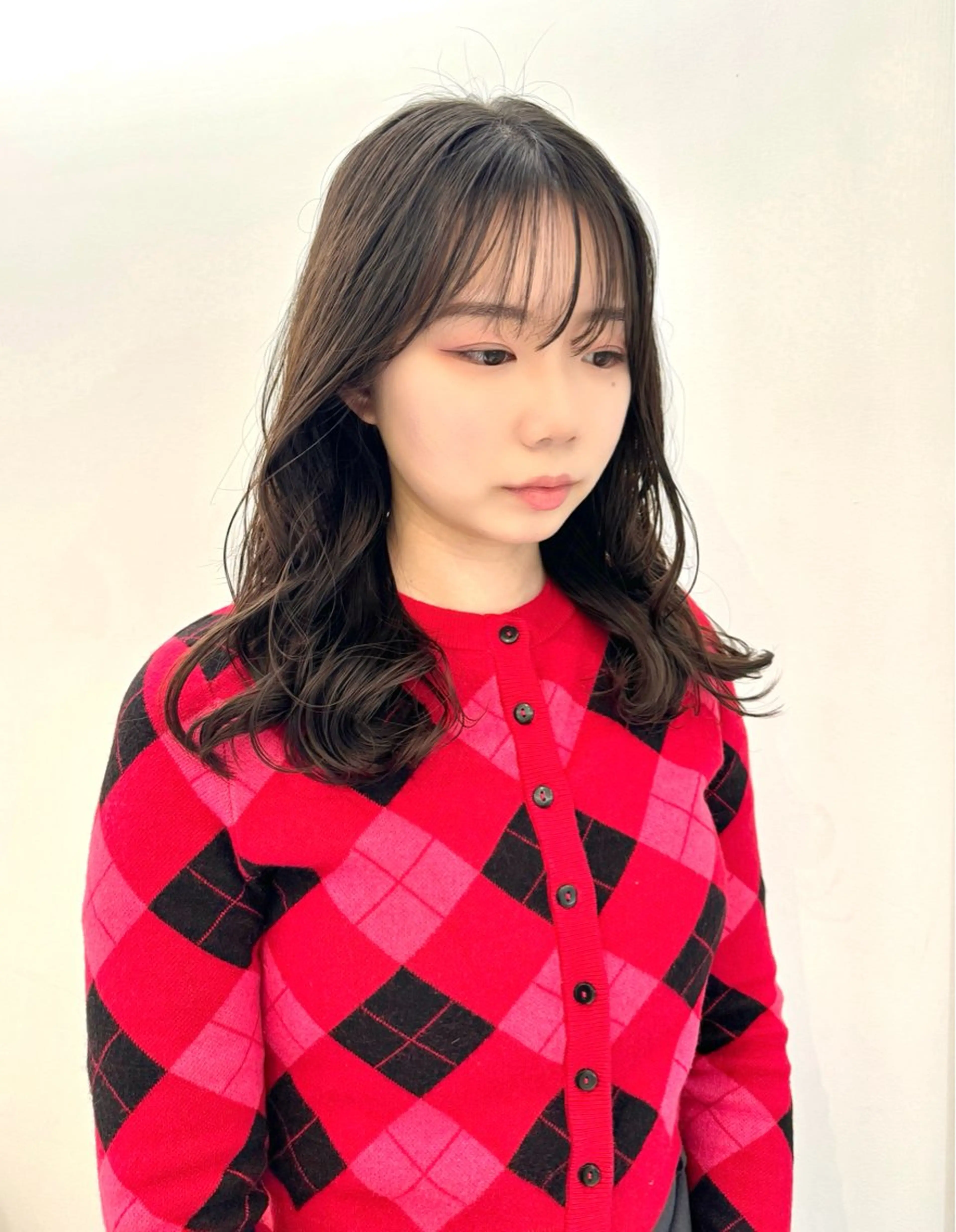 ロング パーマ デジタルパーマ カット パーマ トリートメント デジタルパーマ/ コテ巻き風パーマのヘアスタイル