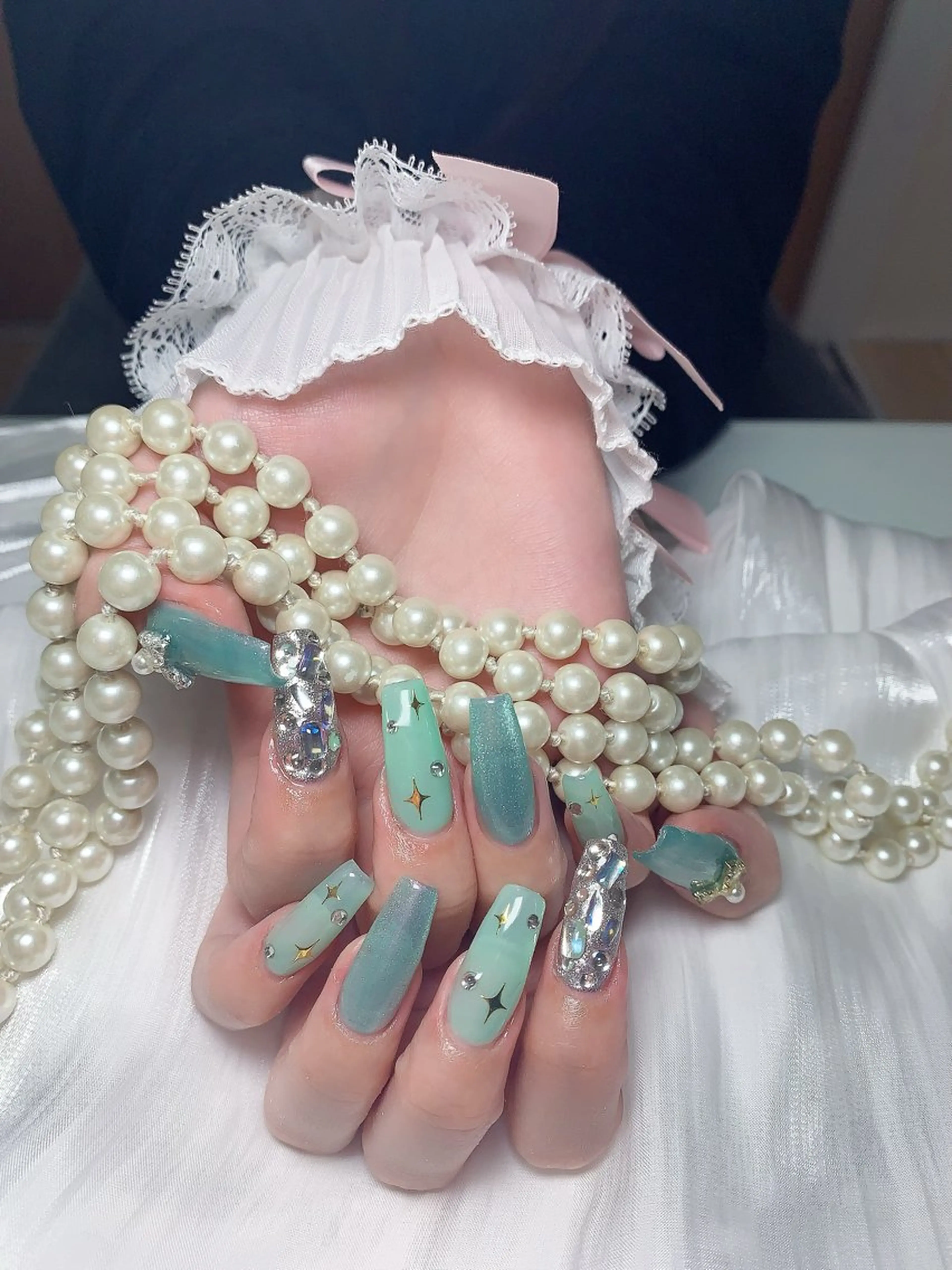 ネイル ネイルサロンAiri 長さ出し·シンプルのネイルデザイン