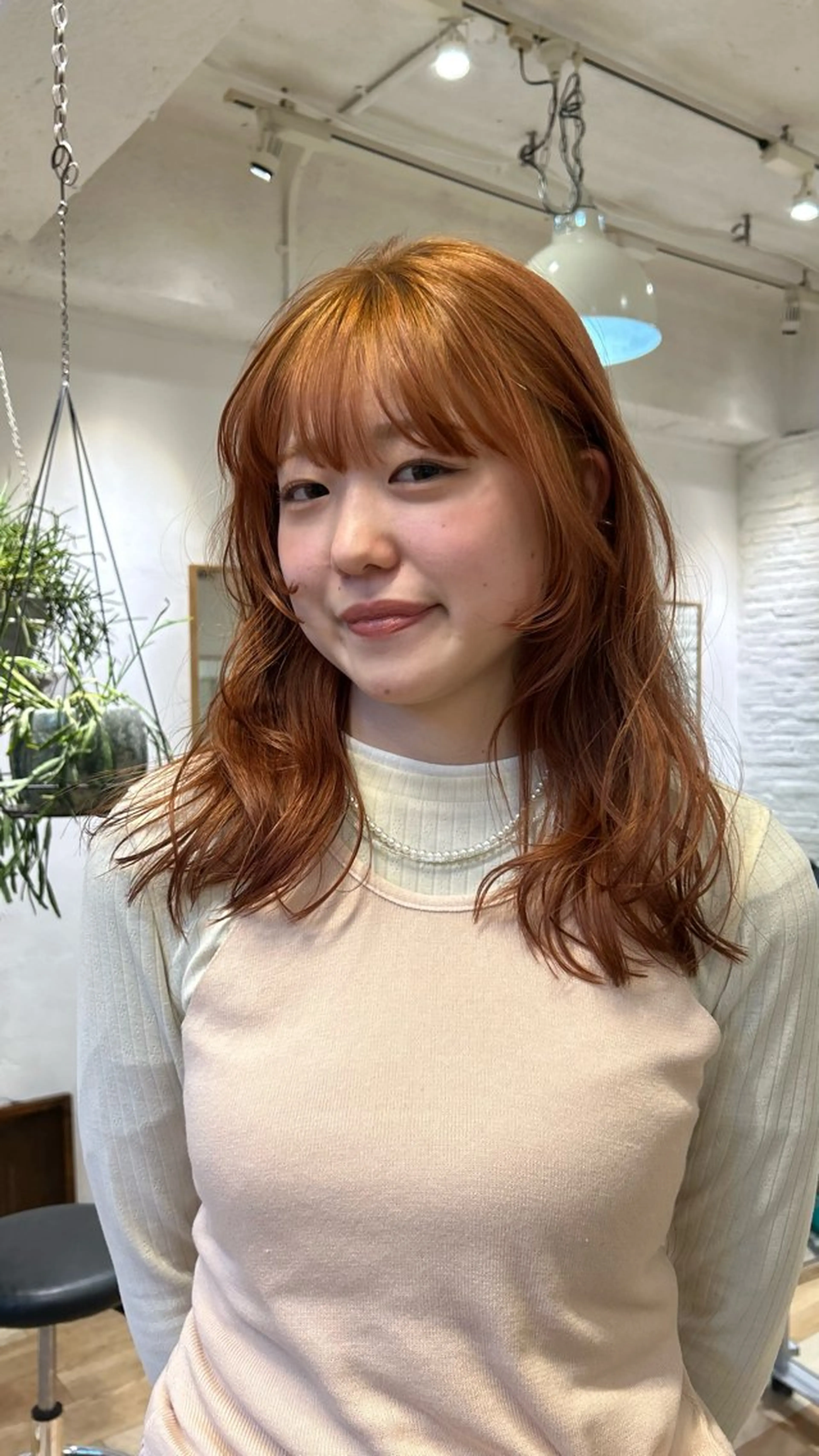 セミロング カラー ヘアカラー じゅわっと暖色カラー 🍊Moemiのヘアスタイル