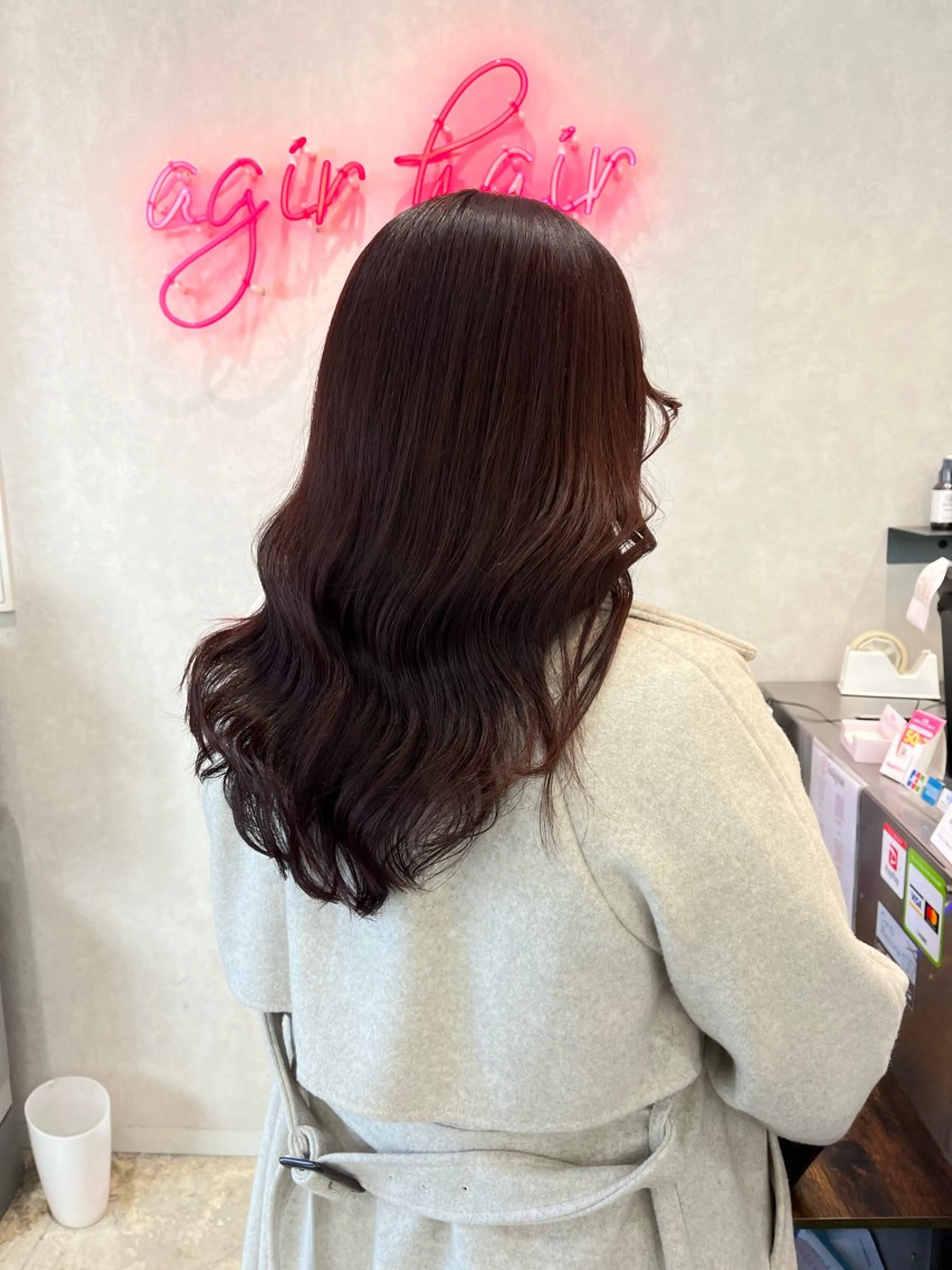 セミロング カラー カット ヘアカラー トリートメント 🪽髪質改善ストレー ト🤍美羽🤍のヘアスタイル