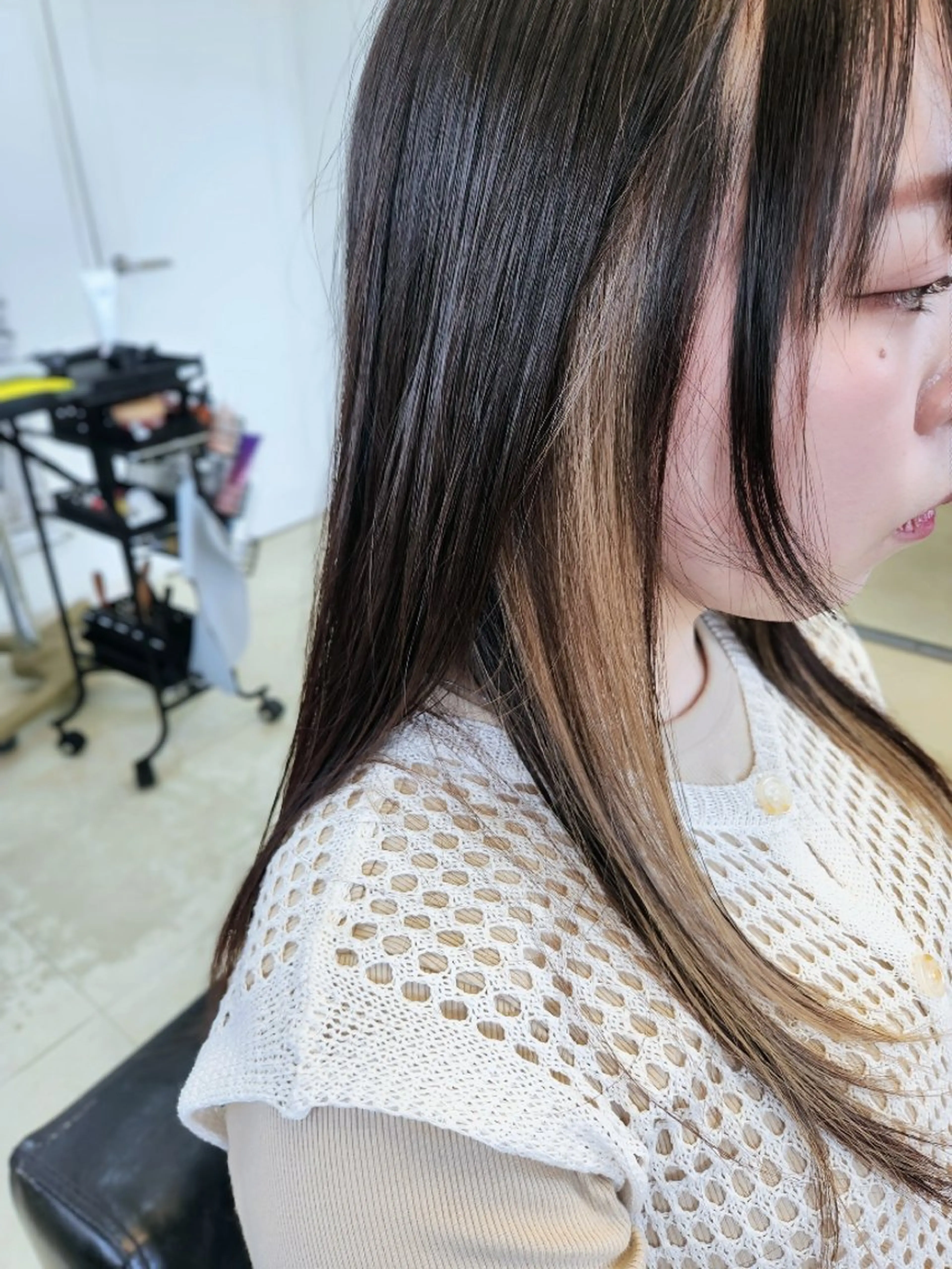 カラー デザインカラー イヤリングカラー ヘアカラー トリートメント 筒井 昭秀のヘアスタイル