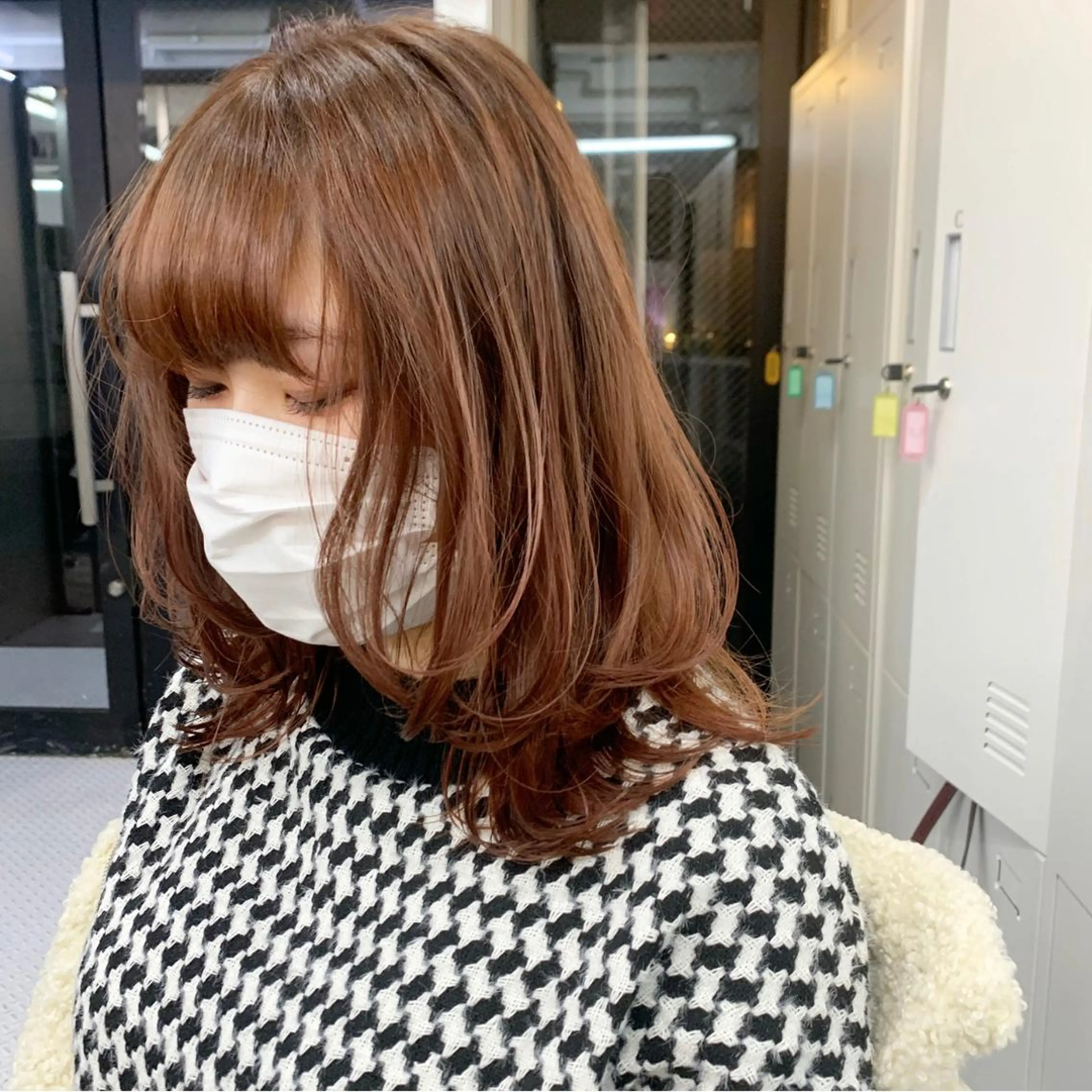 ミディアム カラー ヘアアレンジ キッズ ヘアカラー トリートメント ハイトーン/美髪矯正 🍃大江拓実のヘアスタイル