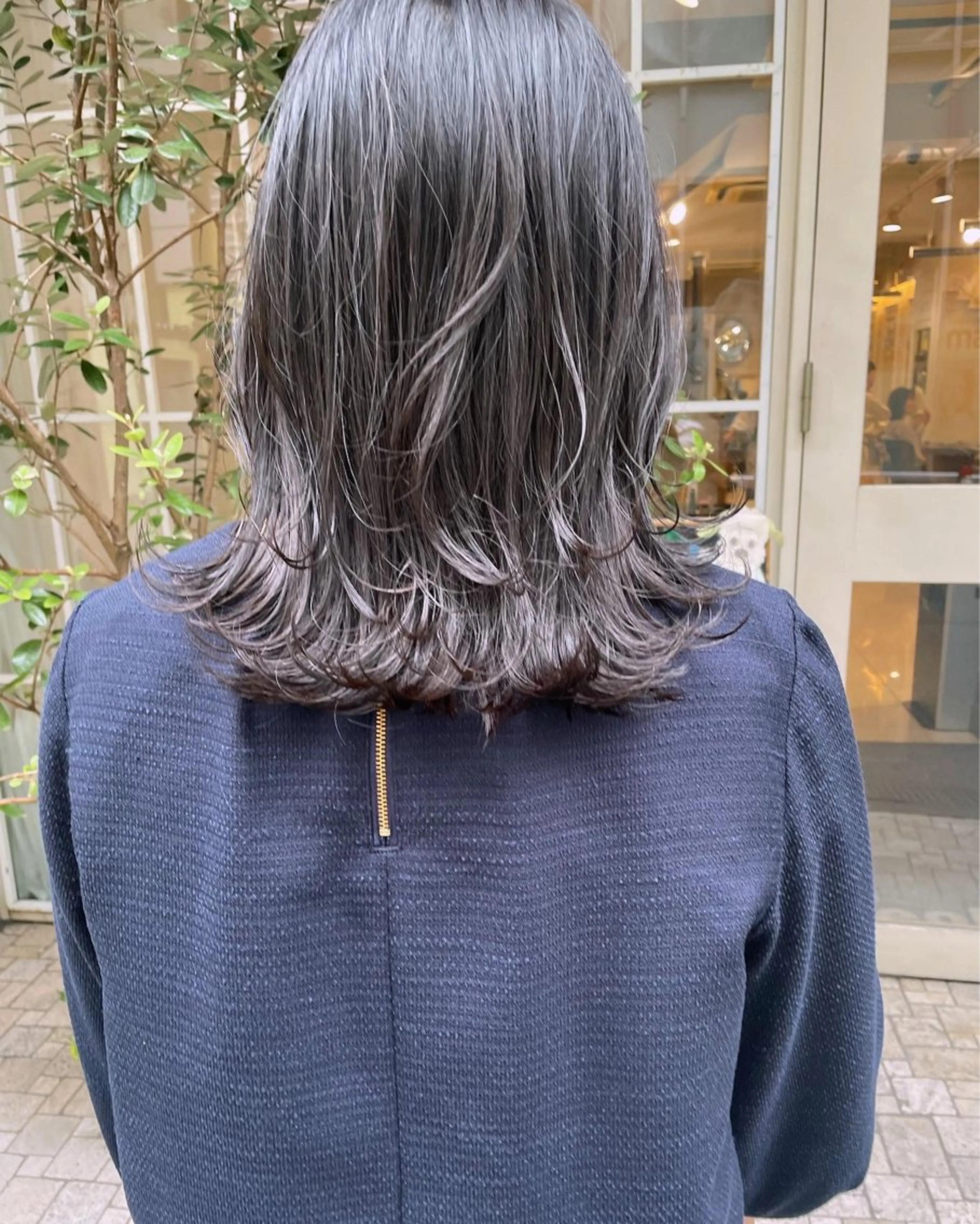 ミディアム レイヤーカット カット トリートメント ボブ ブリーチ/miinaのヘアスタイル