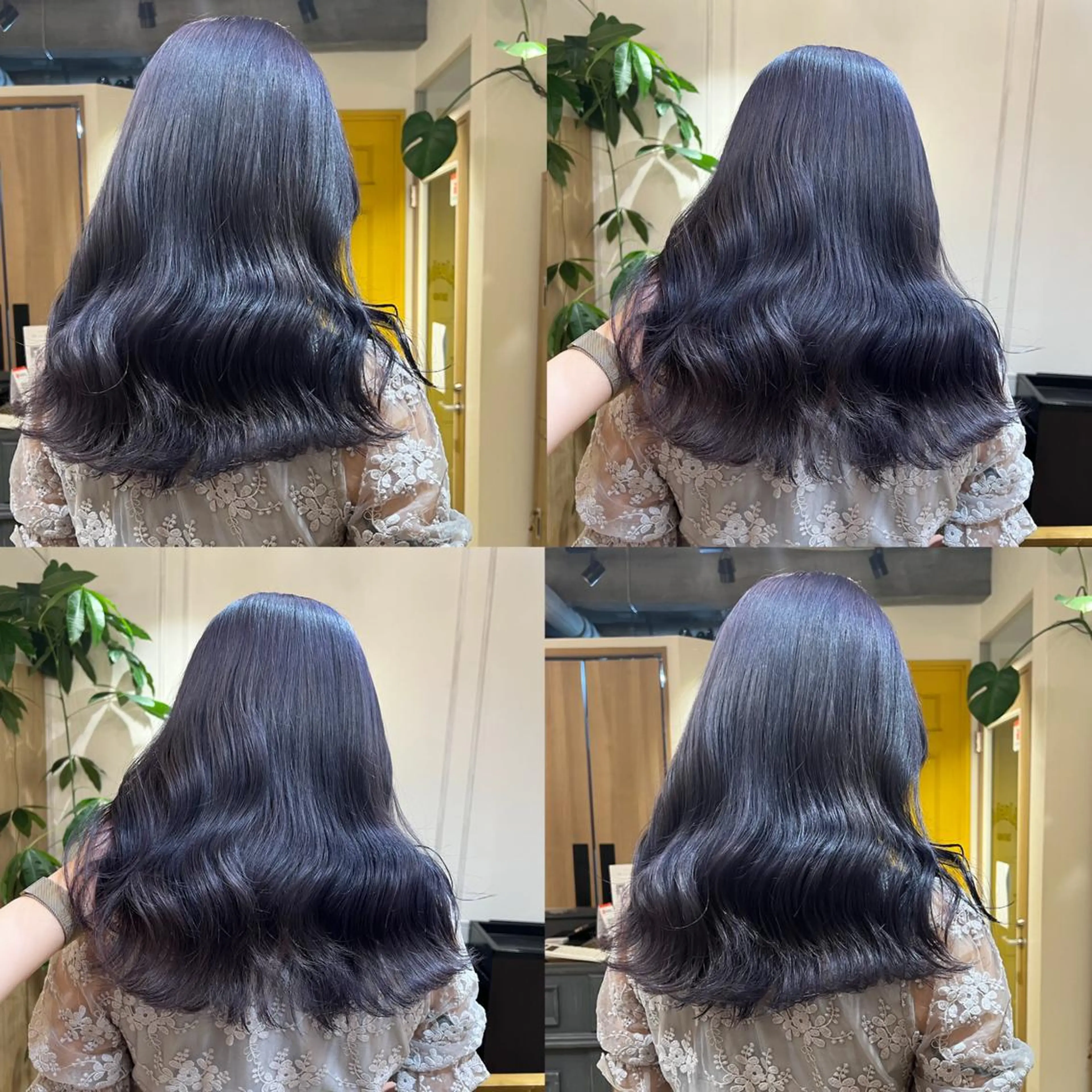 ロング カラー ブルーカラー ブルーラベンダー ラベンダーカラー 艶カラー/韓国顔周り 🎀mamiのヘアスタイル