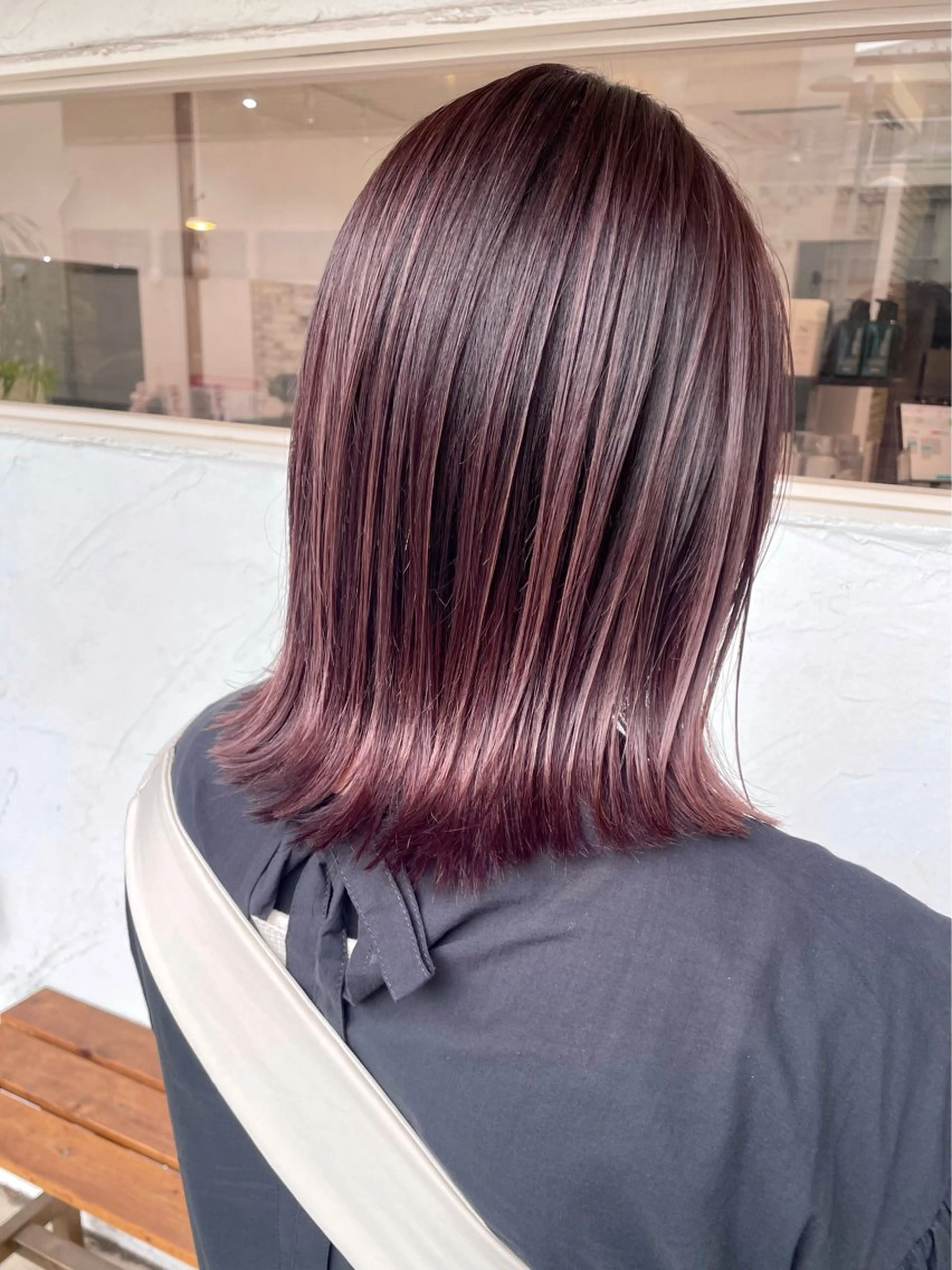 ミディアム カラー バレイヤージュ レイヤーカット 後藤 陽花子のヘアスタイル