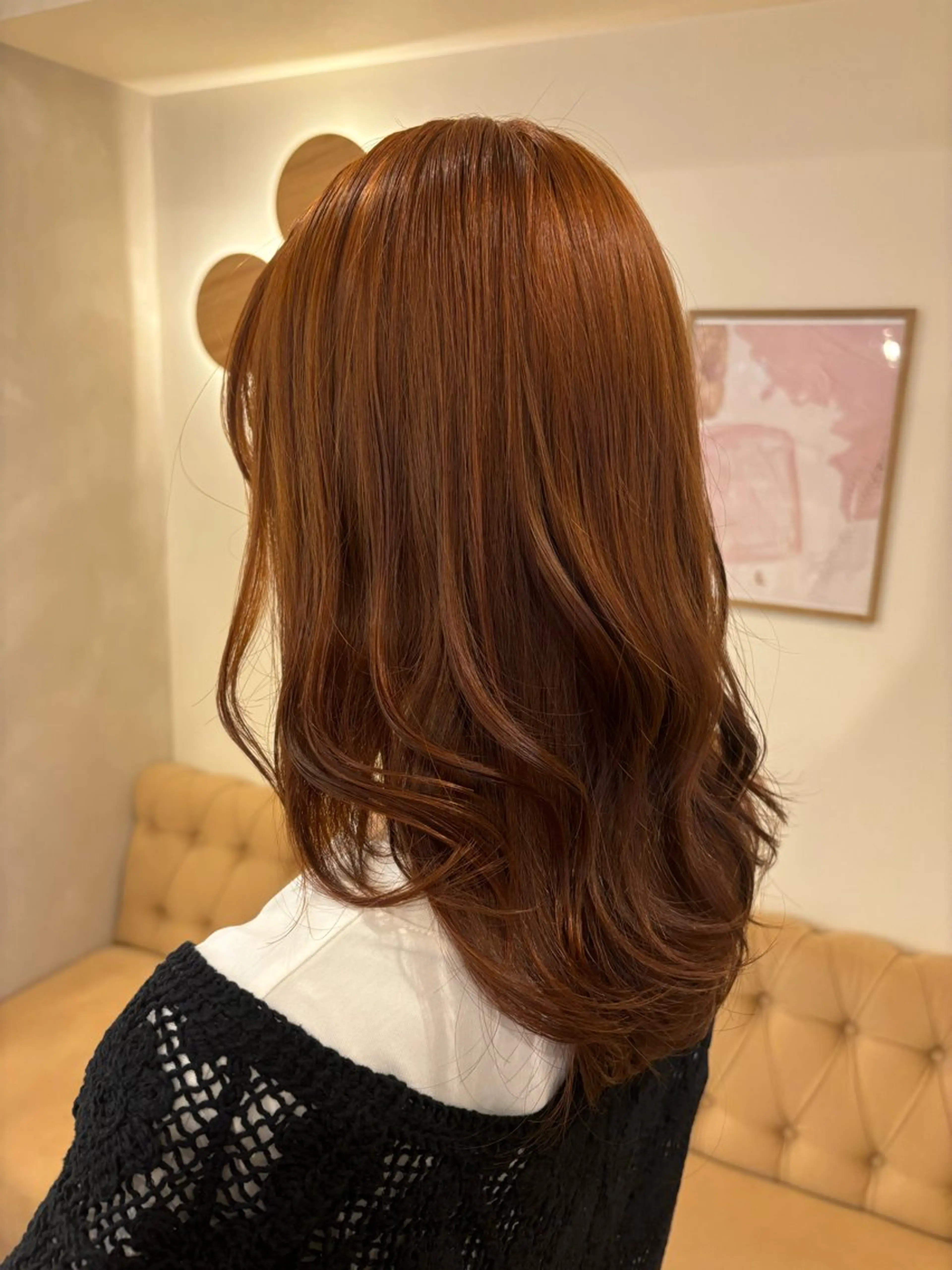 カラー ヘアカラー トリートメント ミルクティ/ピンク/ レイヤー/yuriaのヘアスタイル