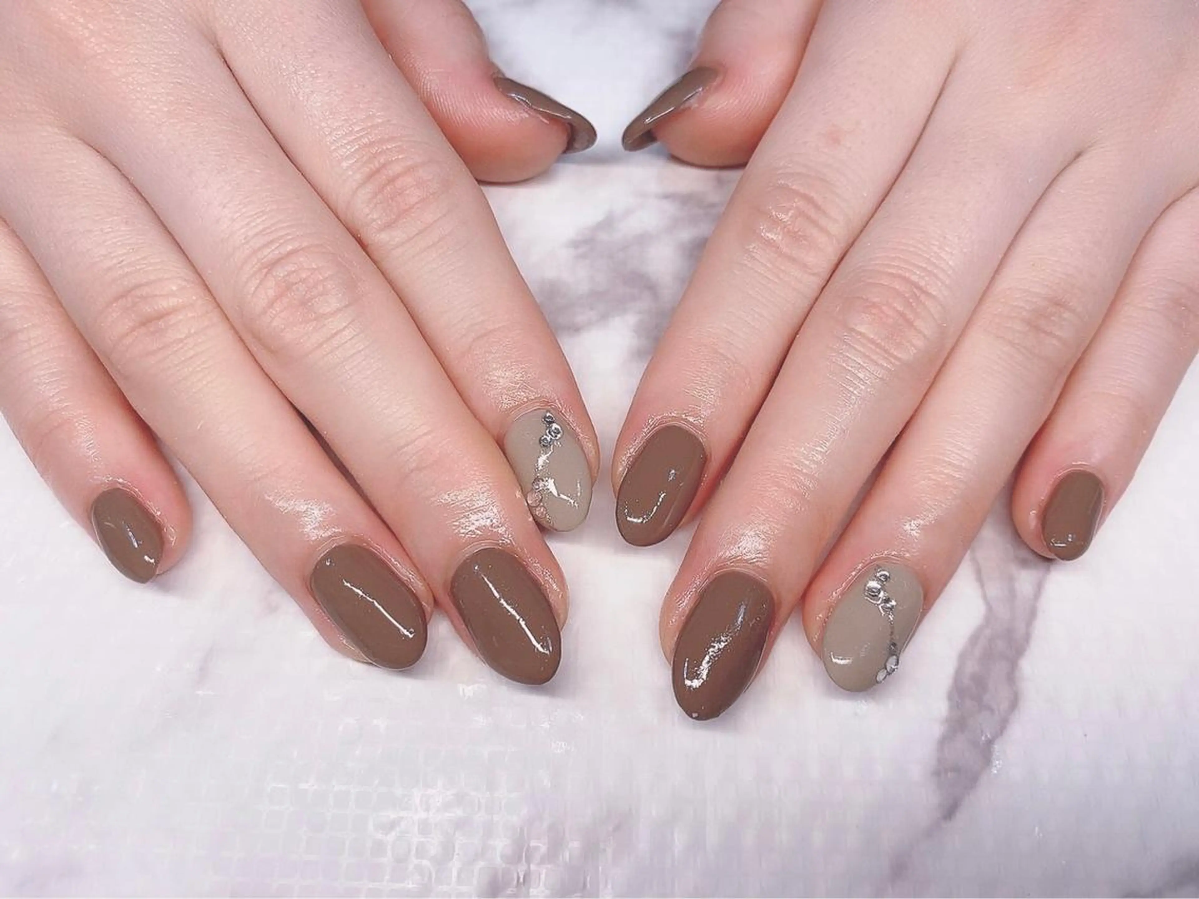 ネイル フットネイル グリーン オフィスネイル ワンカラーネイル 春ネイル Lily Blancheのその他イメージ