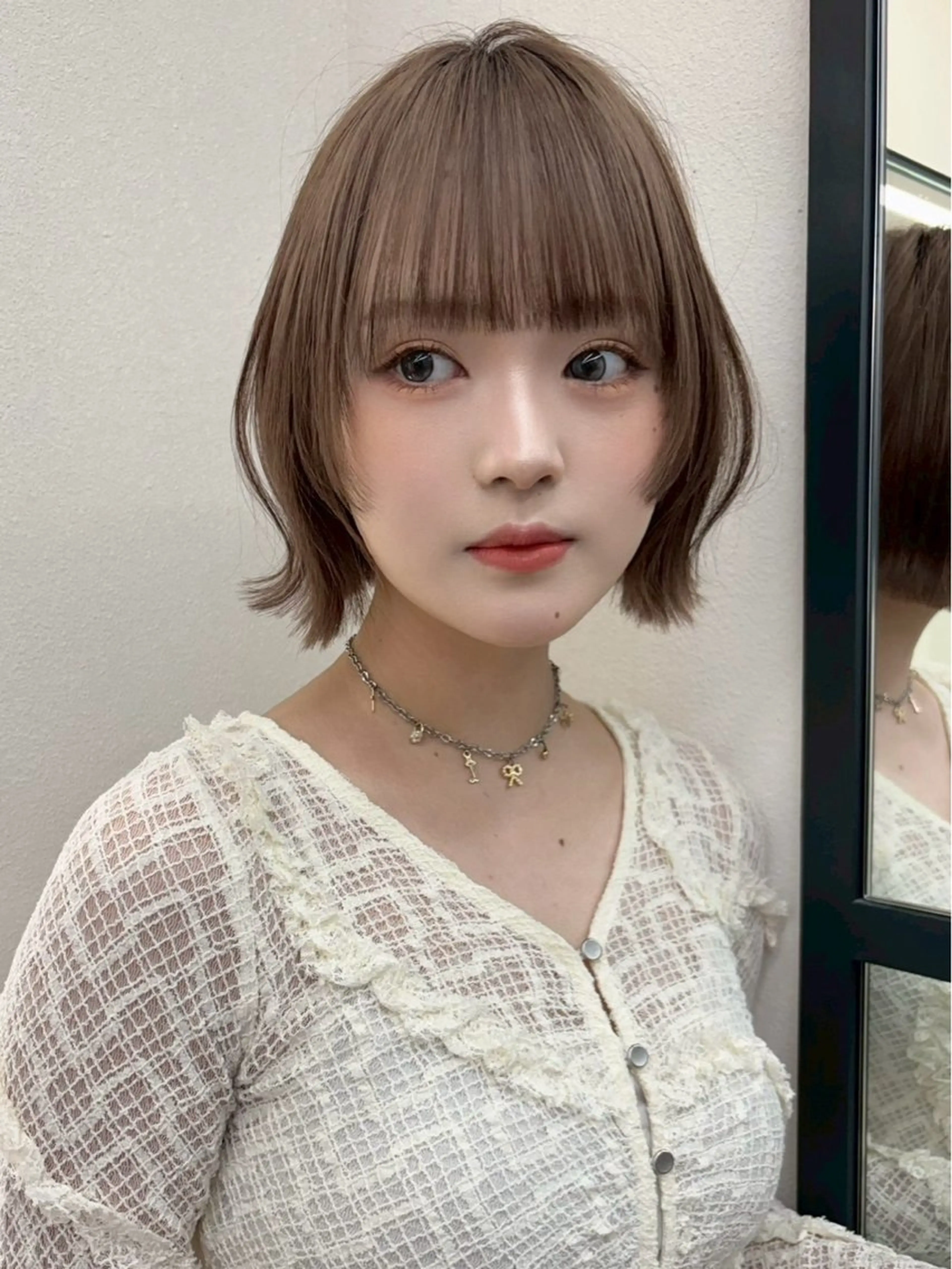 ミディアム カラー 大宮レイヤーカット ハッシュ　柏崎颯刀のヘアスタイル