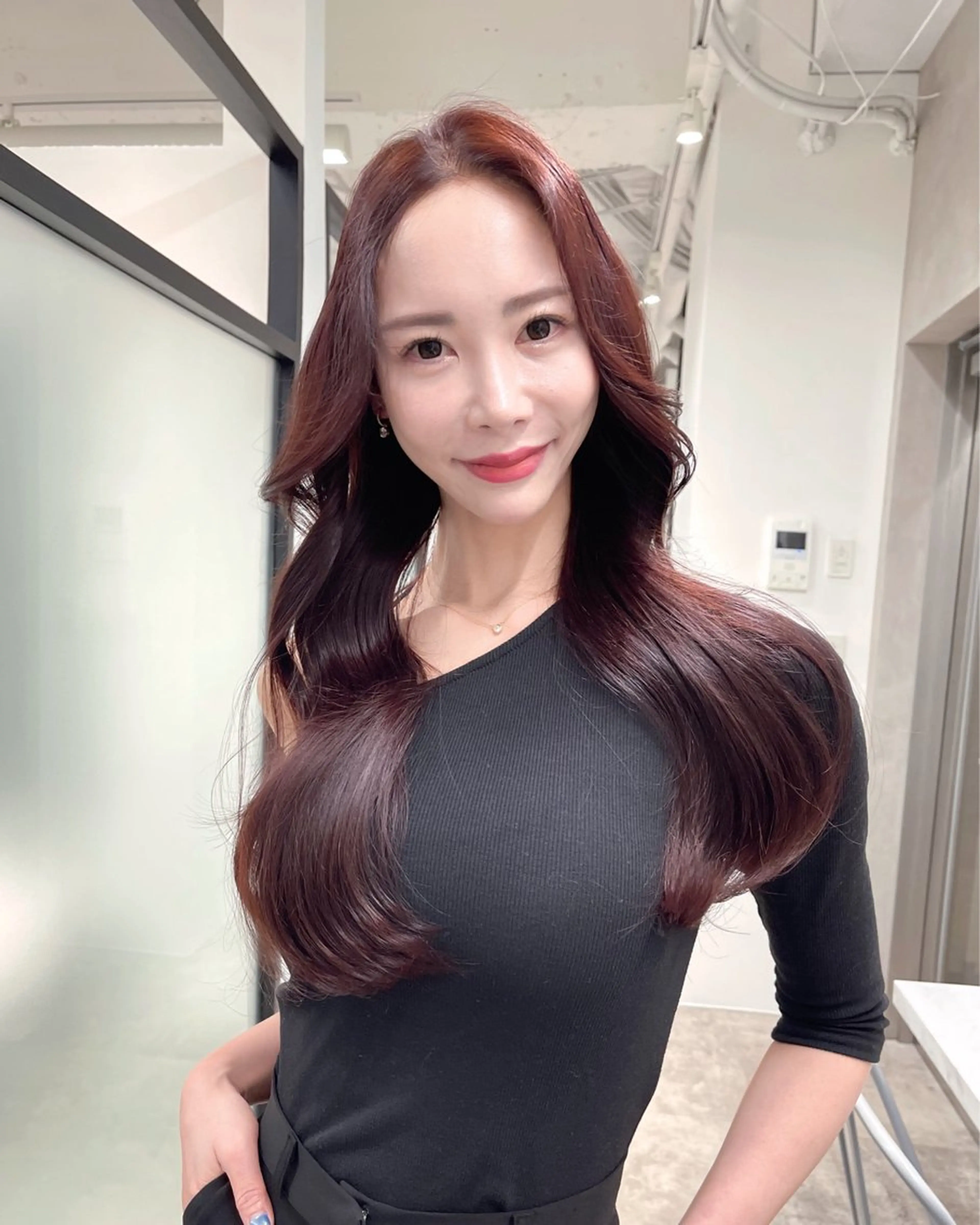 ロング 韓国風ヘア レイヤーカット カット ヘアカラー トリートメント 韓国レイヤーカット 髪質改善▫️水野有真のヘアスタイル