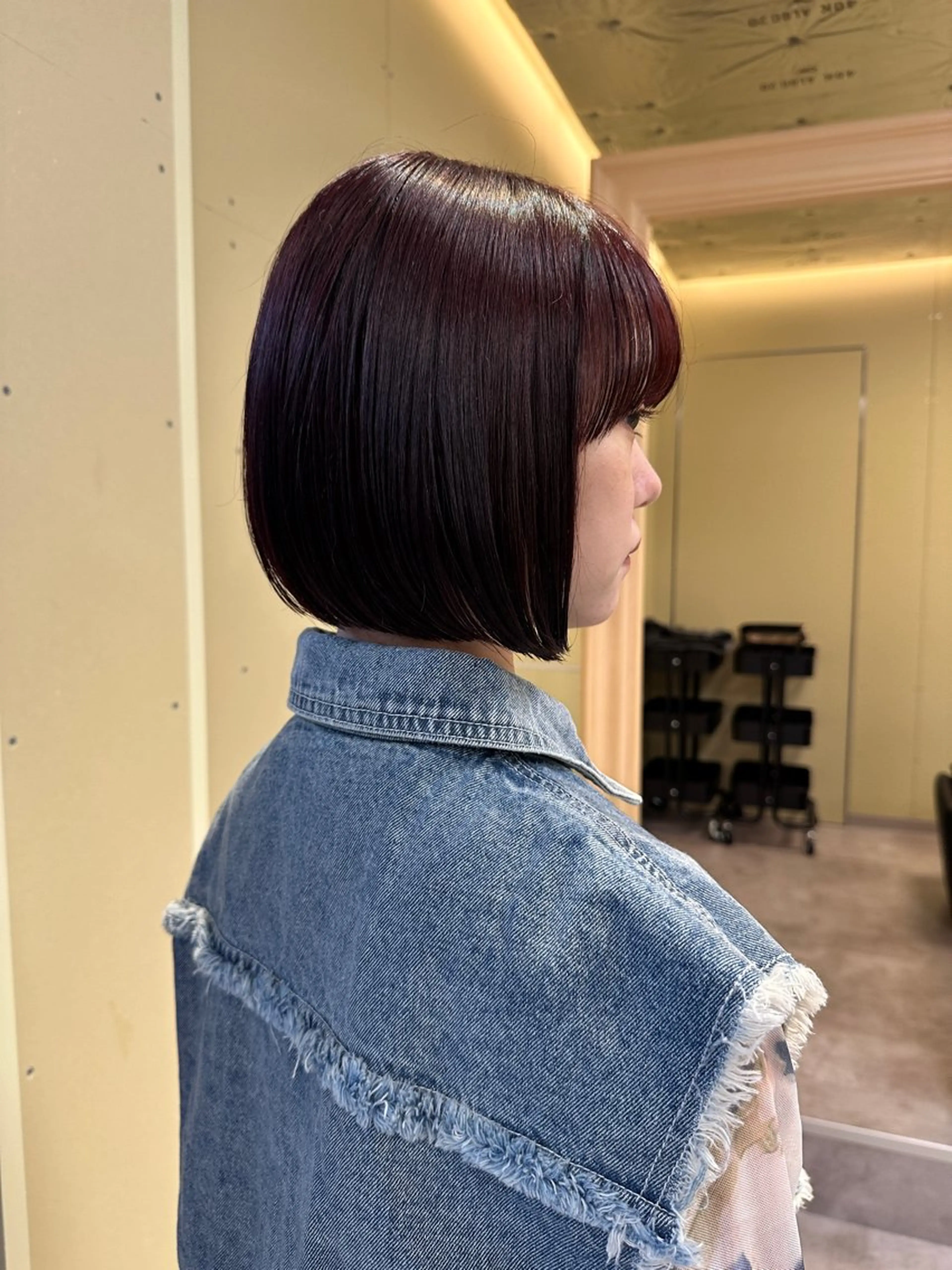 ショート カット ヘアカラー ボブ/ぱつっとボブ/ 谷口 海星のヘアスタイル