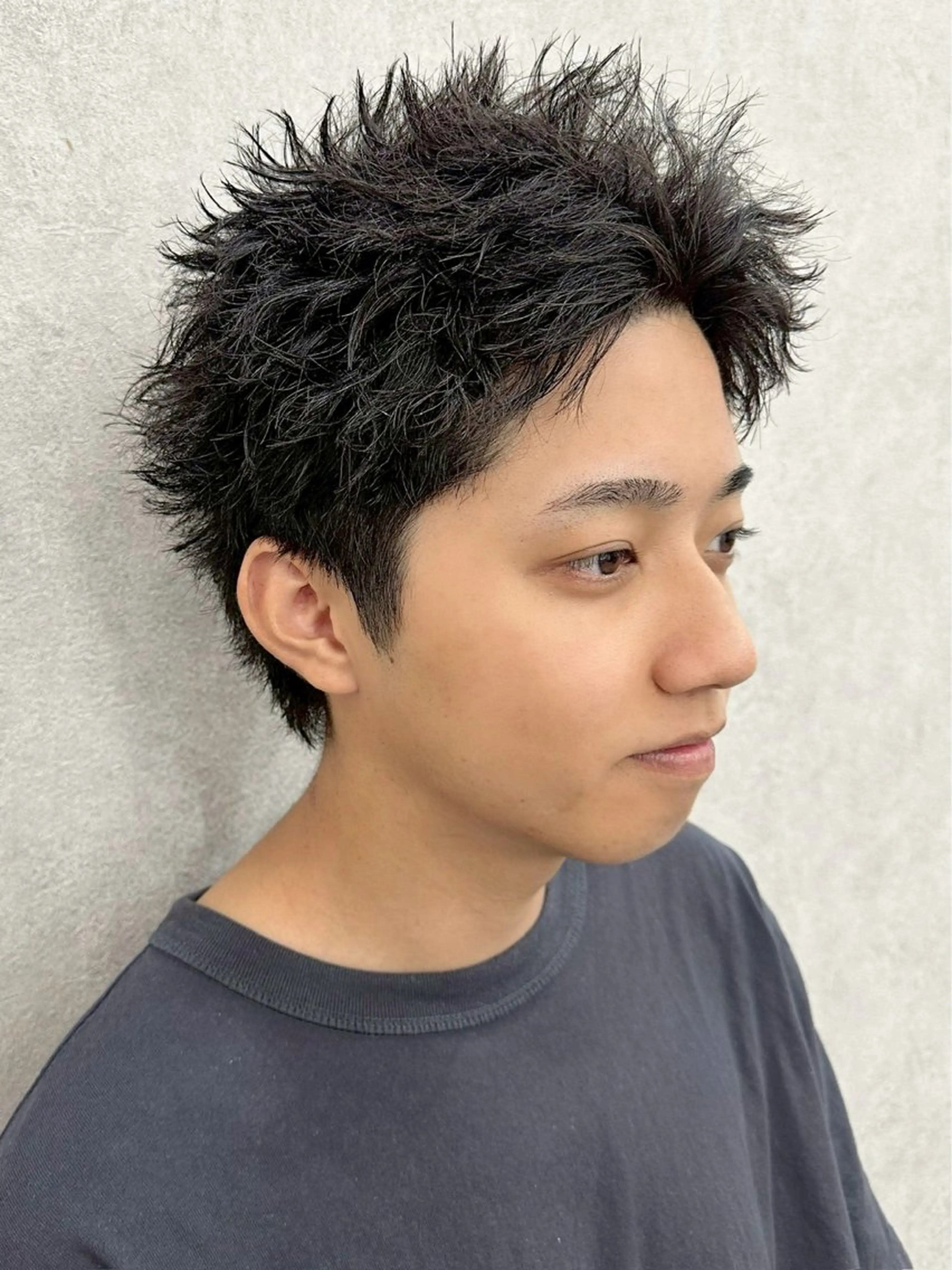 メンズ スパイキーショート メンズ専門/パーマ 特化/栄/北出瑞貴のヘアスタイル