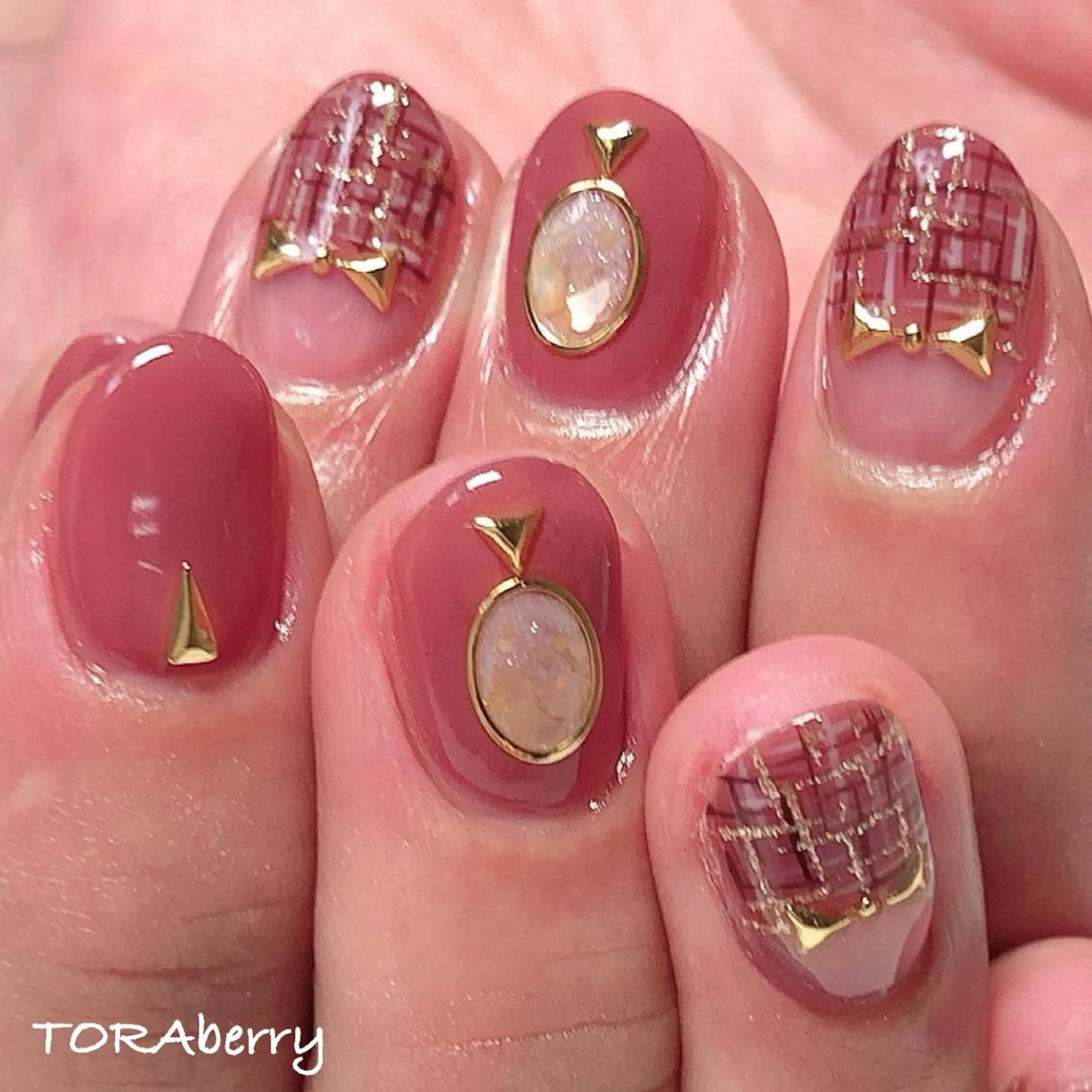 ネイル ツイードネイル ハンドネイル ネイリスト なつみのネイルデザイン