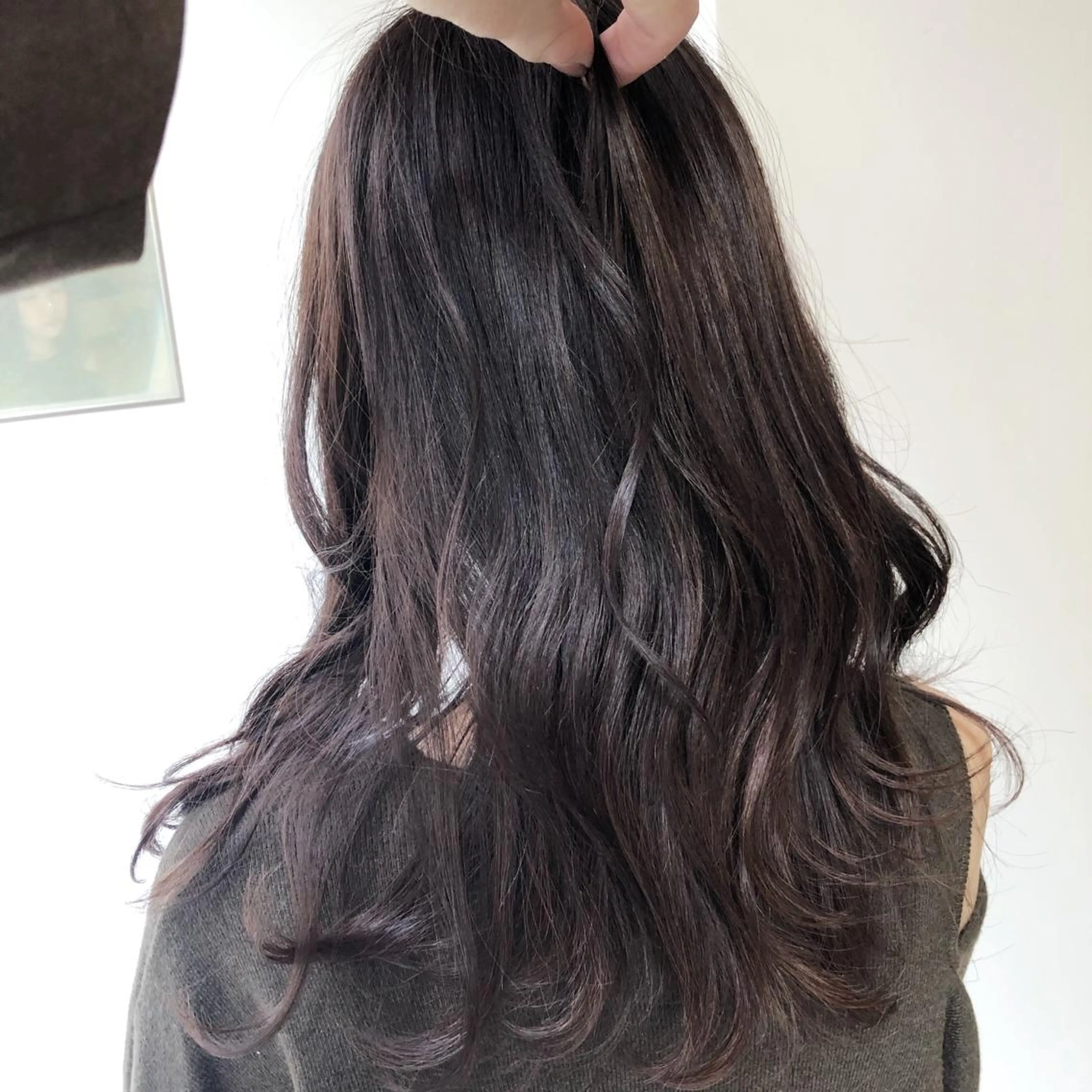 ミディアム カラー パーマ ヘアアレンジ アッシュ バイオレットカラー バイオレットアッシュ 脱白髪染め特化GBG 自由が丘所属・【白髪ぼかし 専門GBG】自由が丘のヘアスタイル