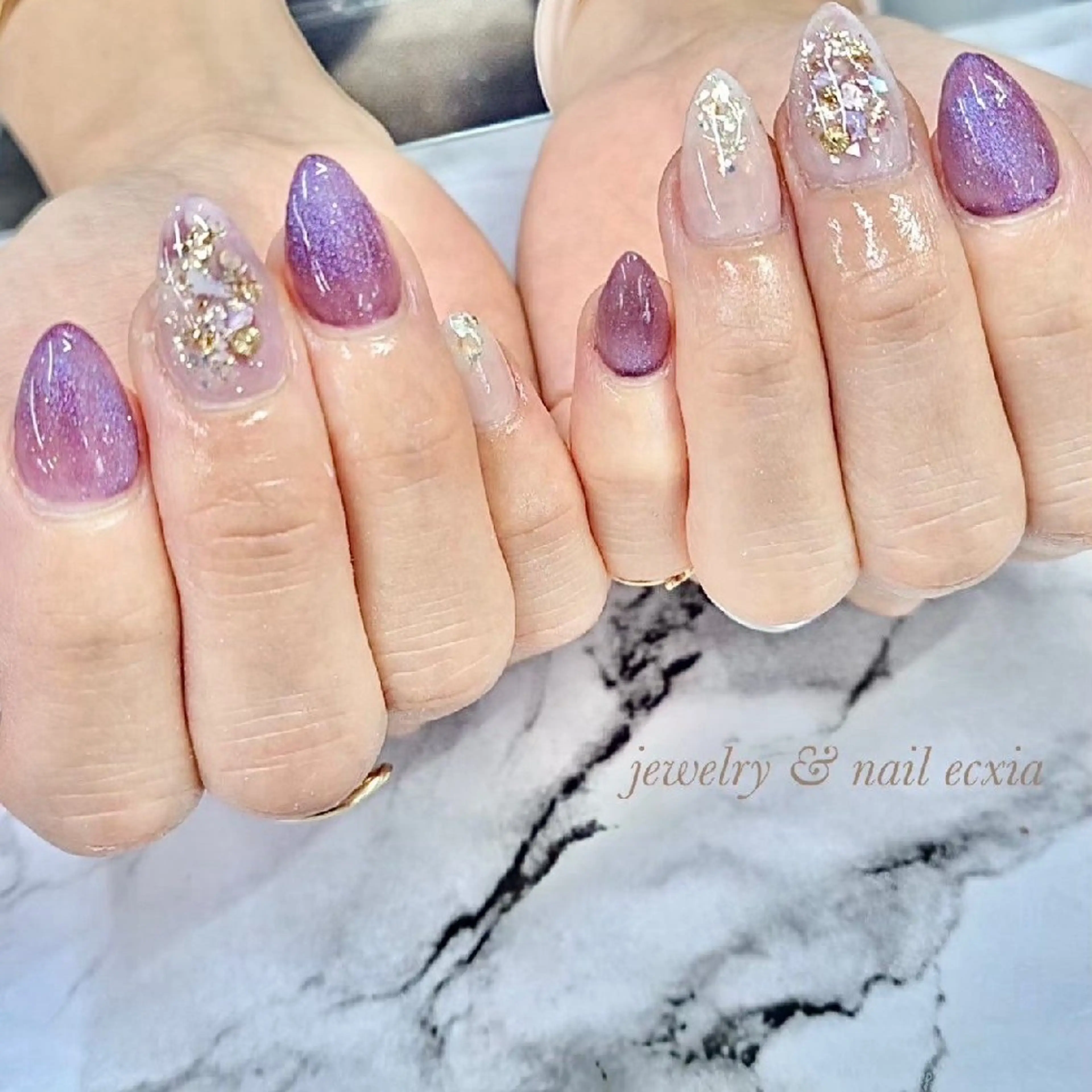 ミディアム jewelry &nail ècxia所属・jewelry & nailecxia のネイルデザイン