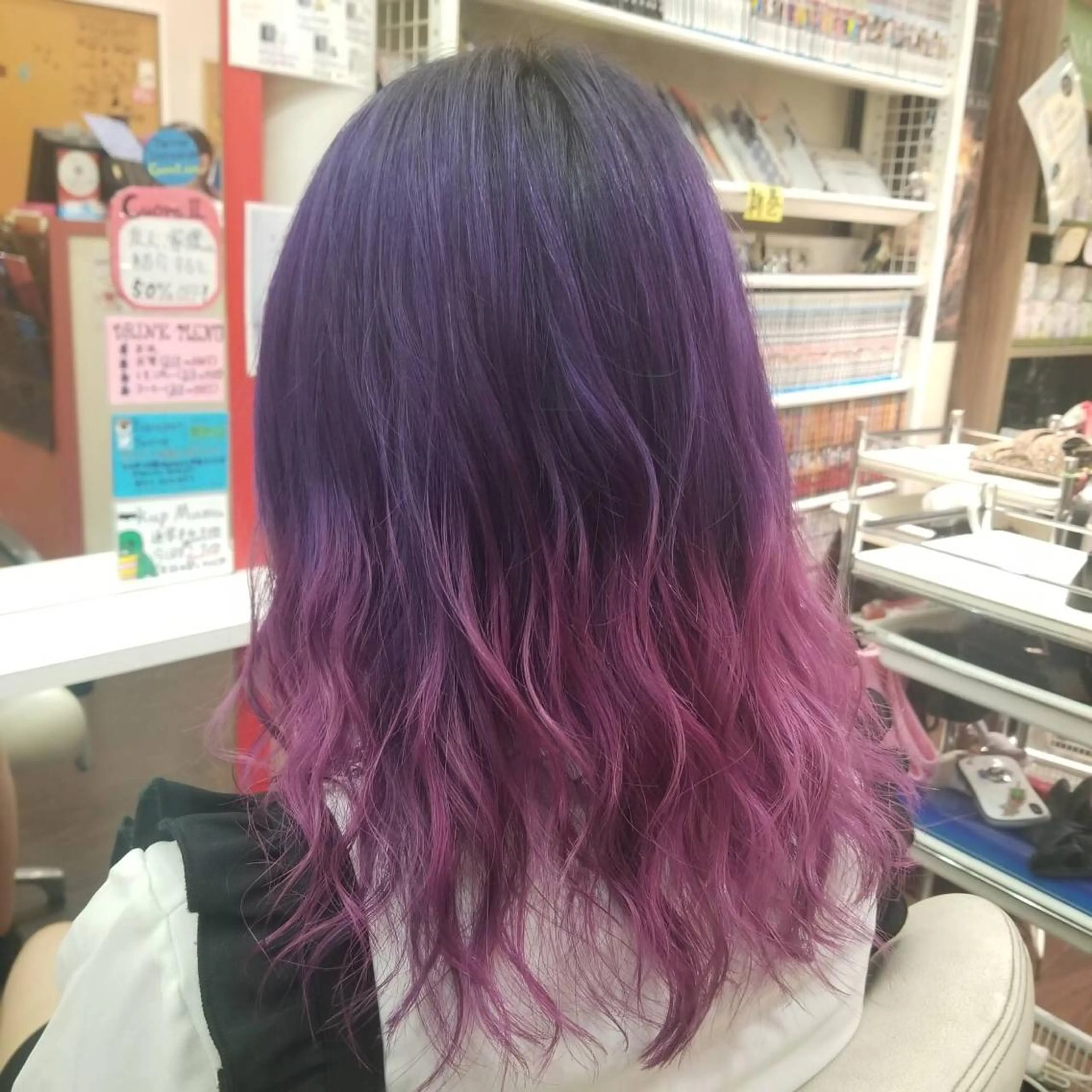 ミディアム パープルカラー ゆぴ☾‪/推しカラー /ハイトーンのヘアスタイル