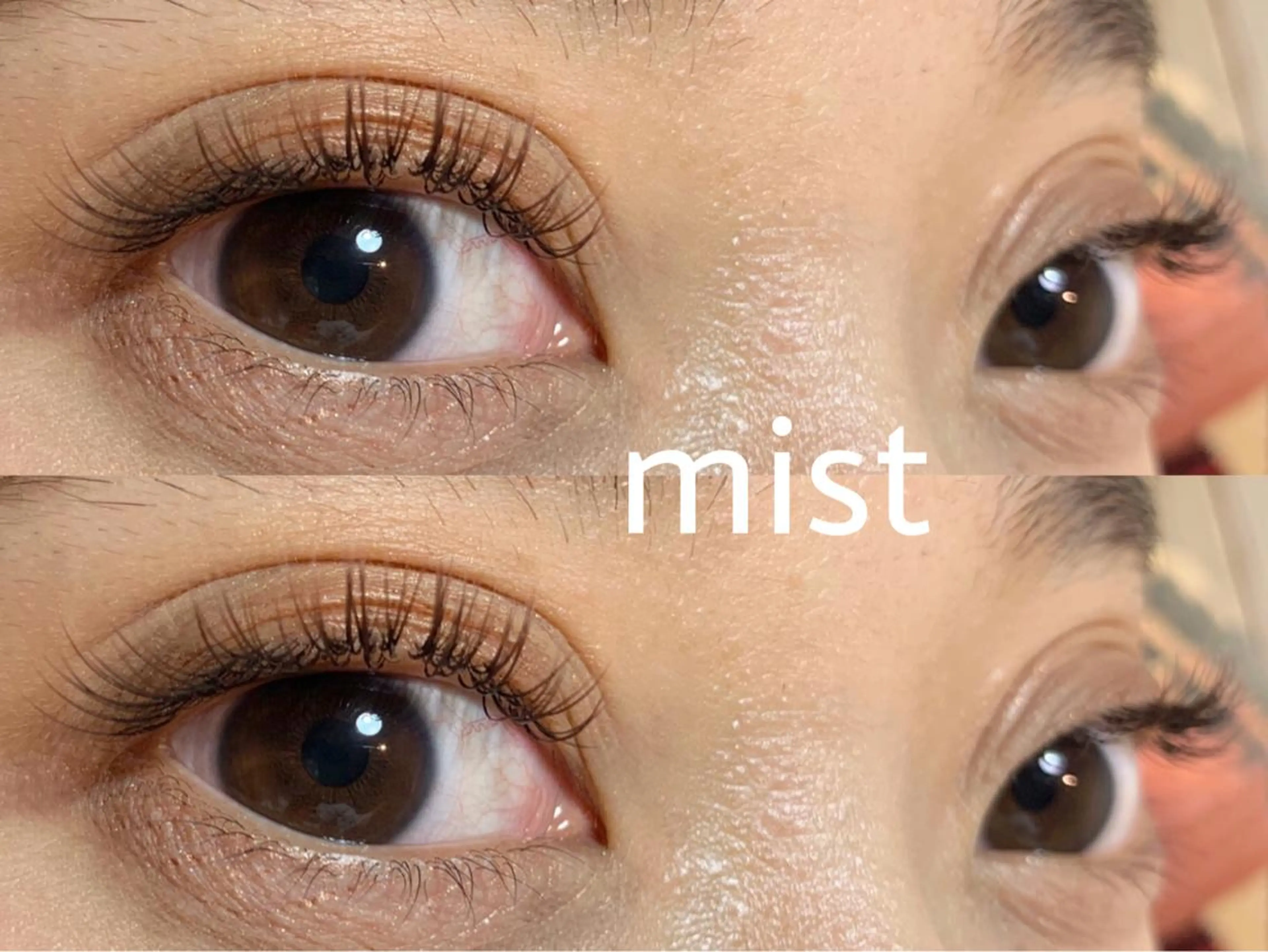 マツエク・マツパ カラーマツエク フラットラッシュ ナチュラル マツエク mist AYA 🏝️eyelashのマツエク・マツパデザイン