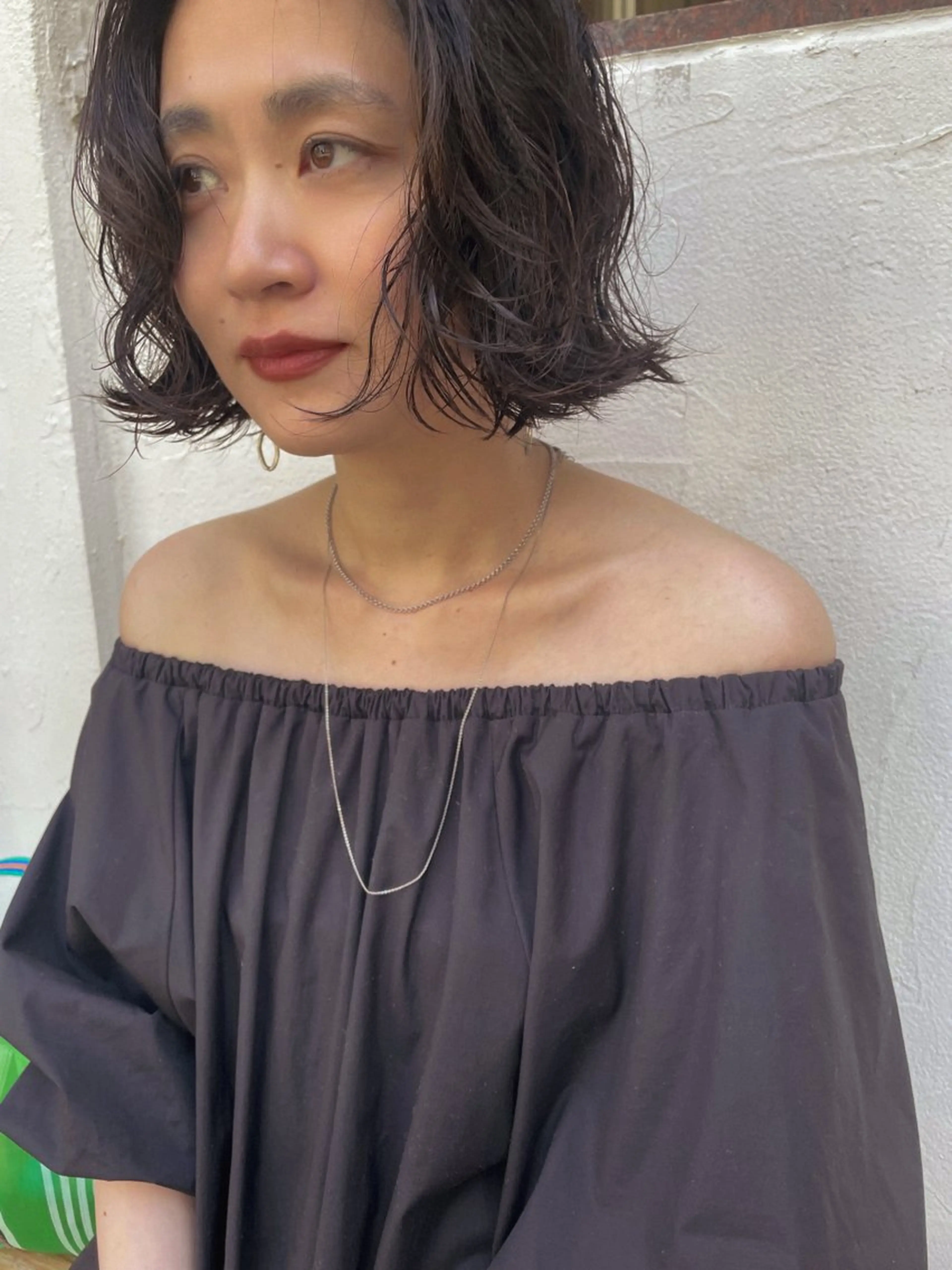 ショート パーマ ボブ ニュアンスパーマ カット パーマ トリートメント BANKSIA ボブ専門/草野明郎のヘアスタイル