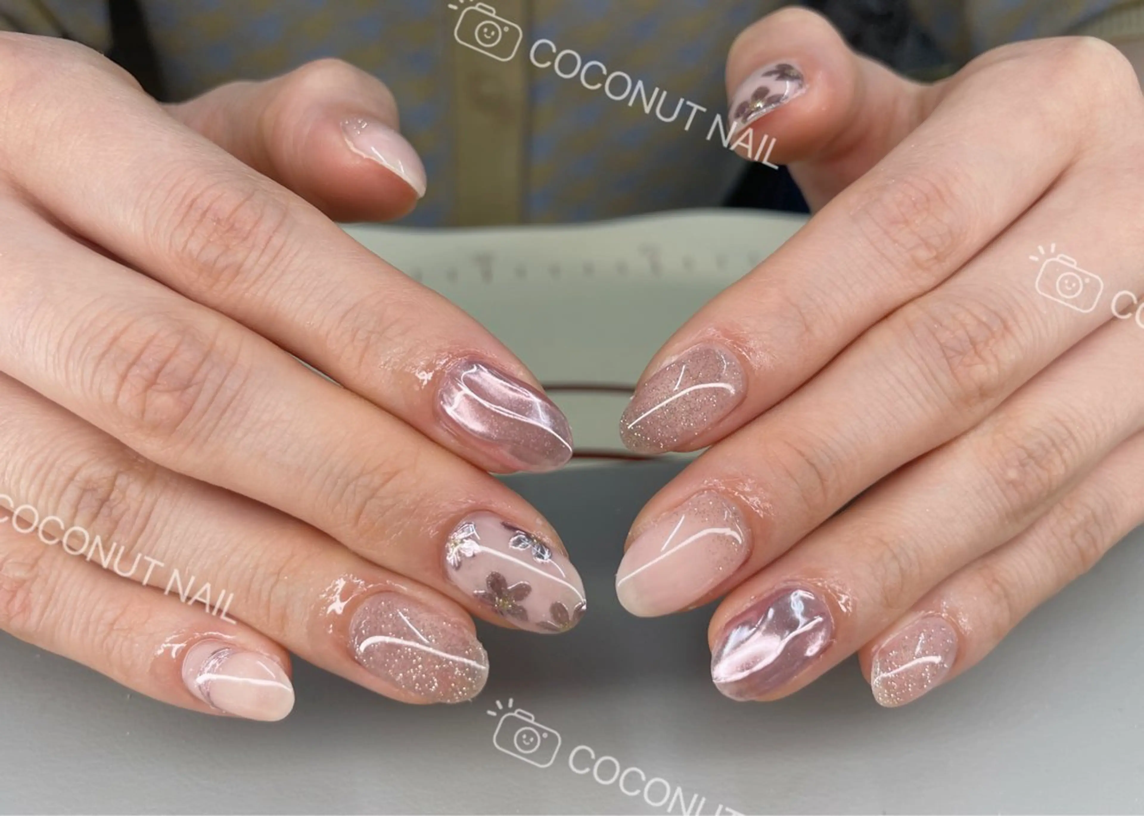 ネイル ハンドネイル 神田 ココナッツのネイルデザイン