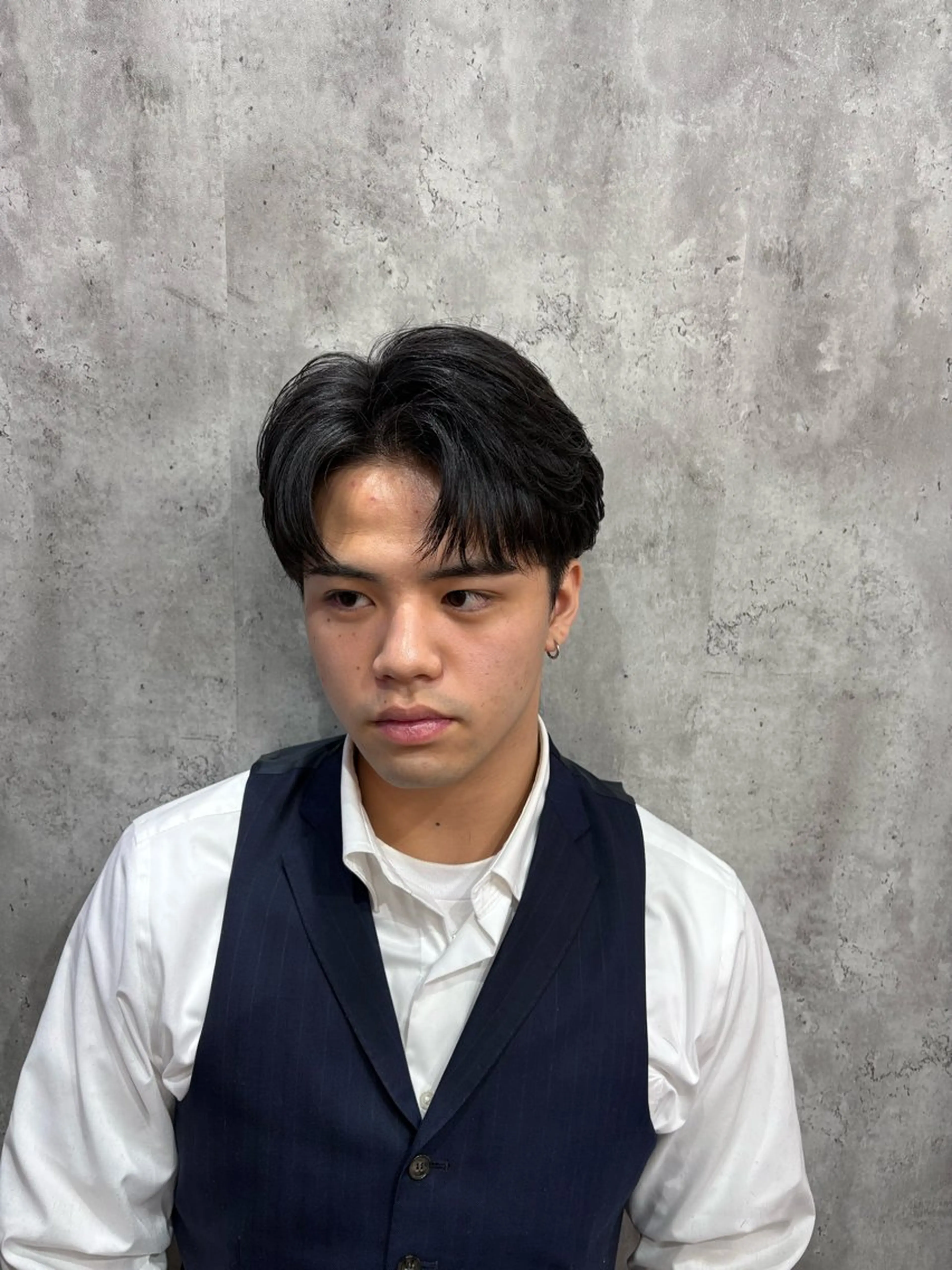 ショート パーマ メンズ カルマパーマ メンズパーマ カット 韓国風メンズ/毛流れ ヘアなら須田龍世のヘアスタイル