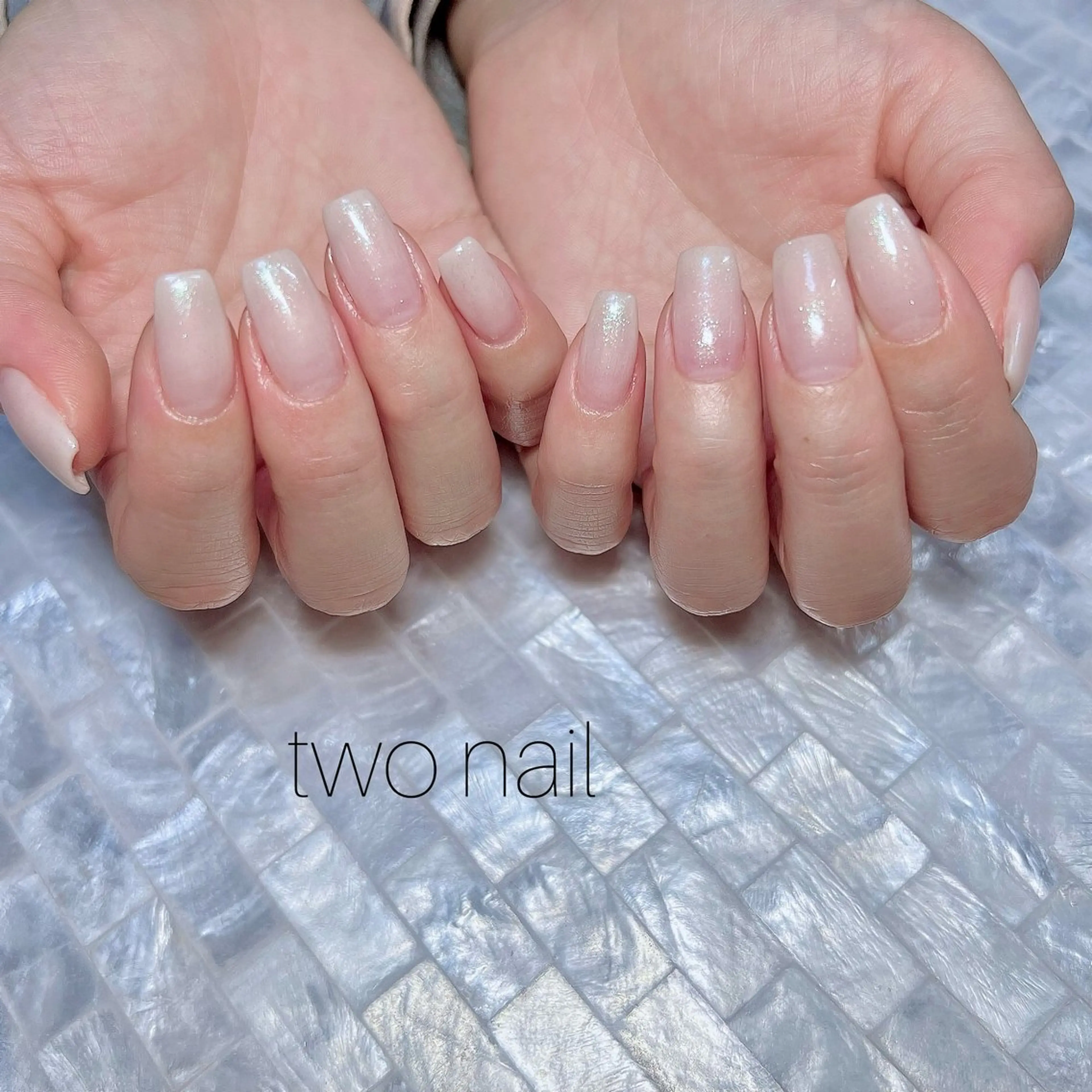 ネイル アートネイル ネイルチップ ホワイト ハンドネイル two nailのネイルデザイン
