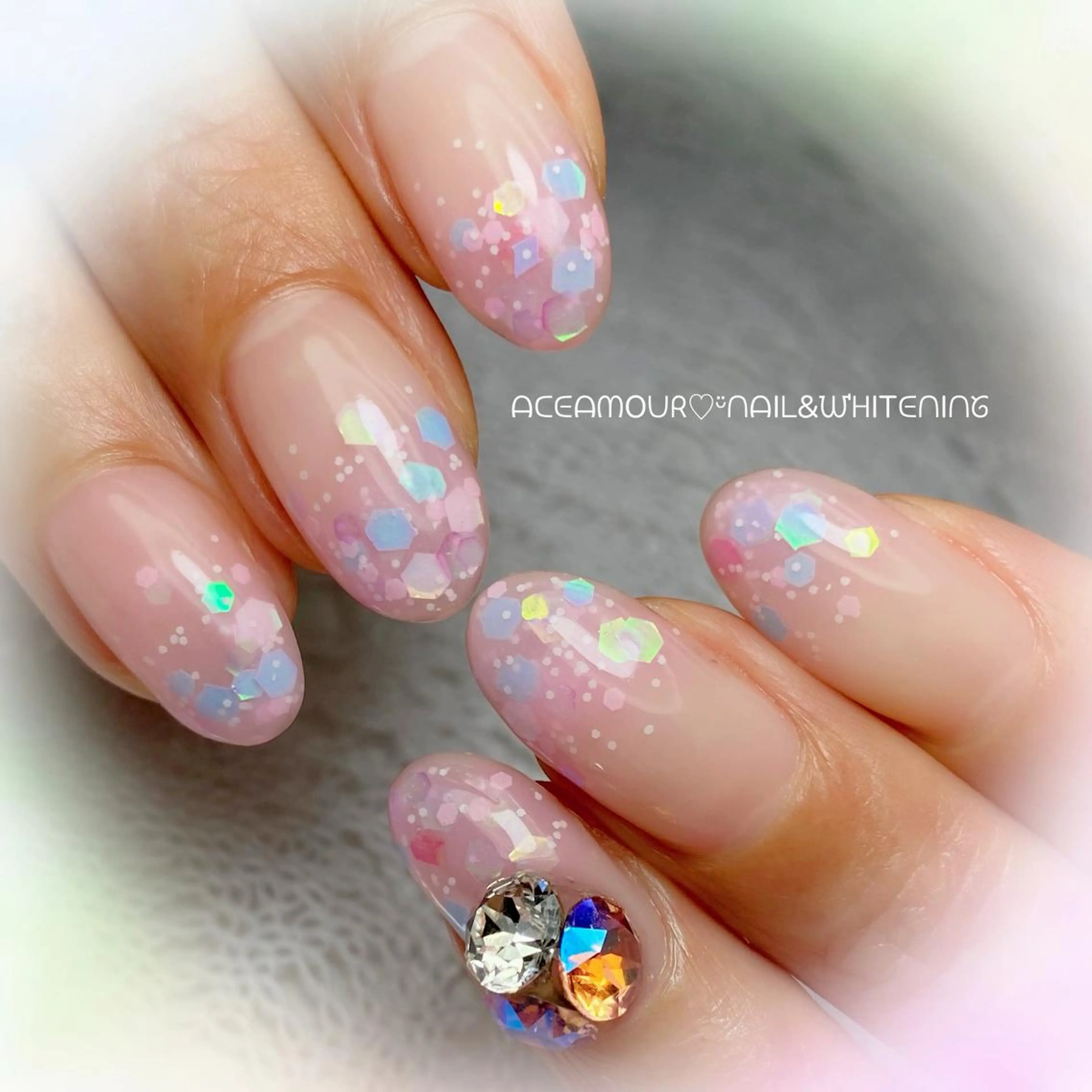 ネイル グラデーション ネイル/耳つぼ /新ホワイトニングのネイルデザイン