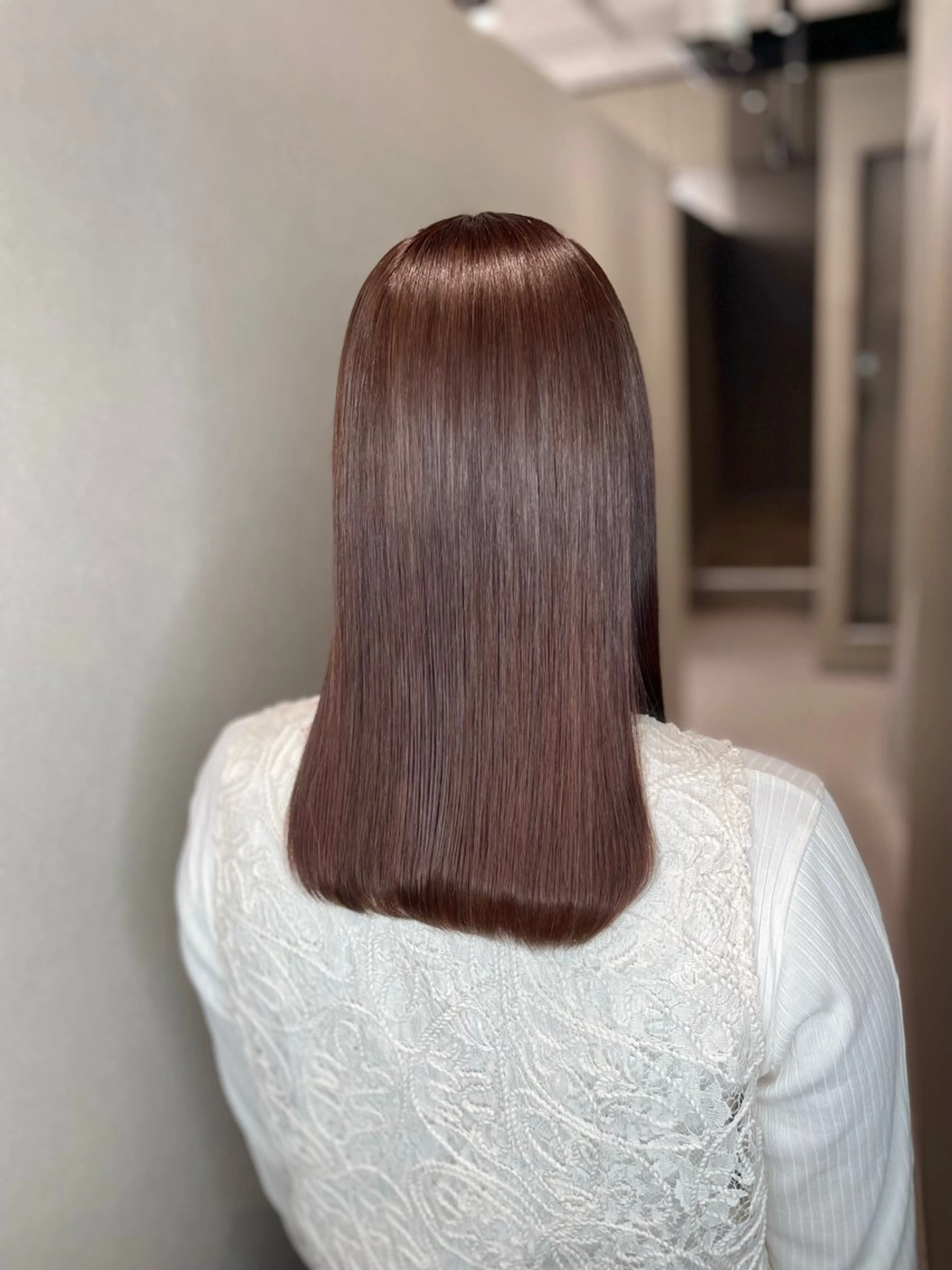 ミディアム カラー 透明感カラー 髪質改善 カット ヘアカラー トリートメント 今井 勝也のヘアスタイル