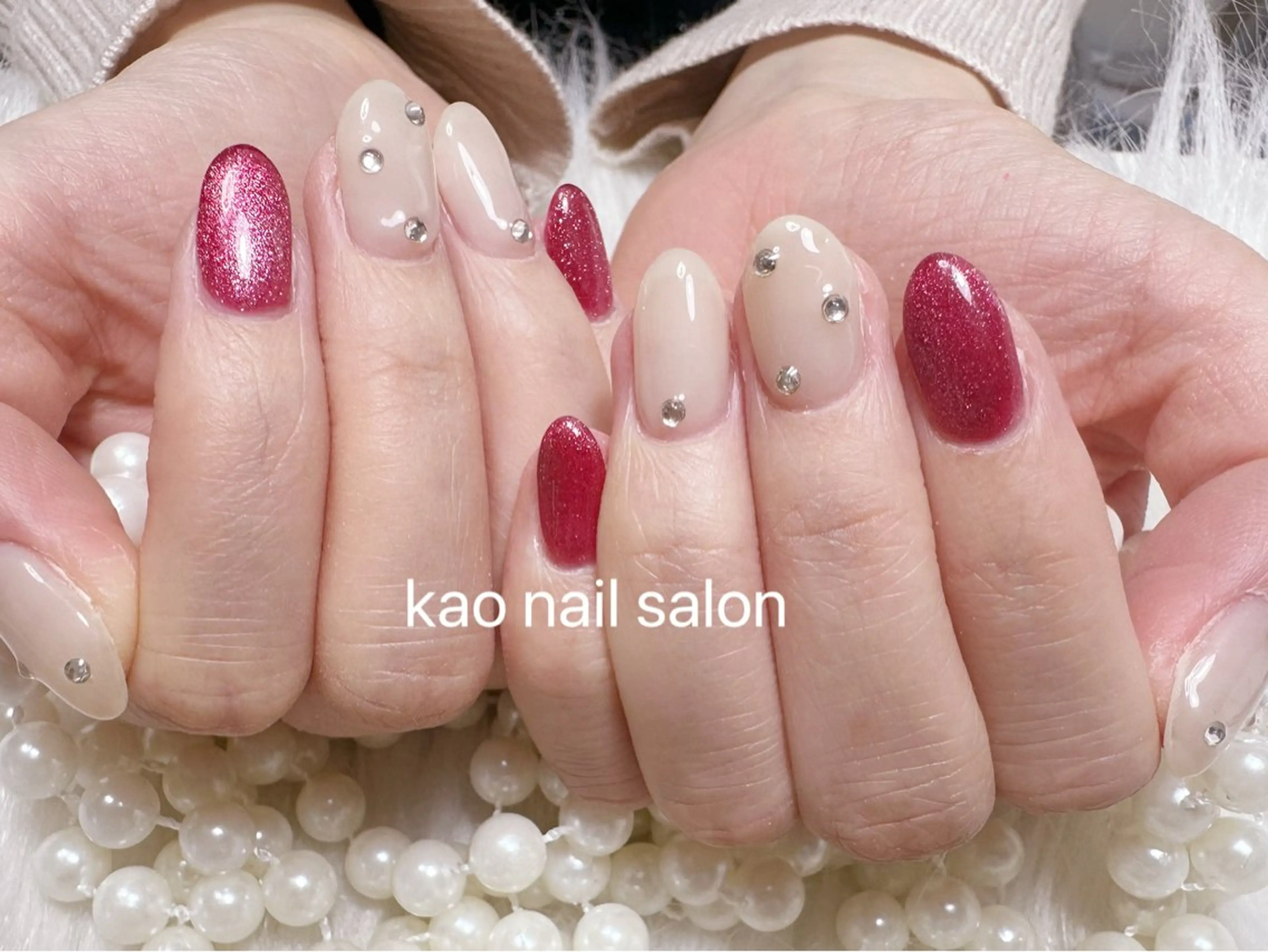 ネイル ハンドネイル kao nail マグネット/長さだしのネイルデザイン