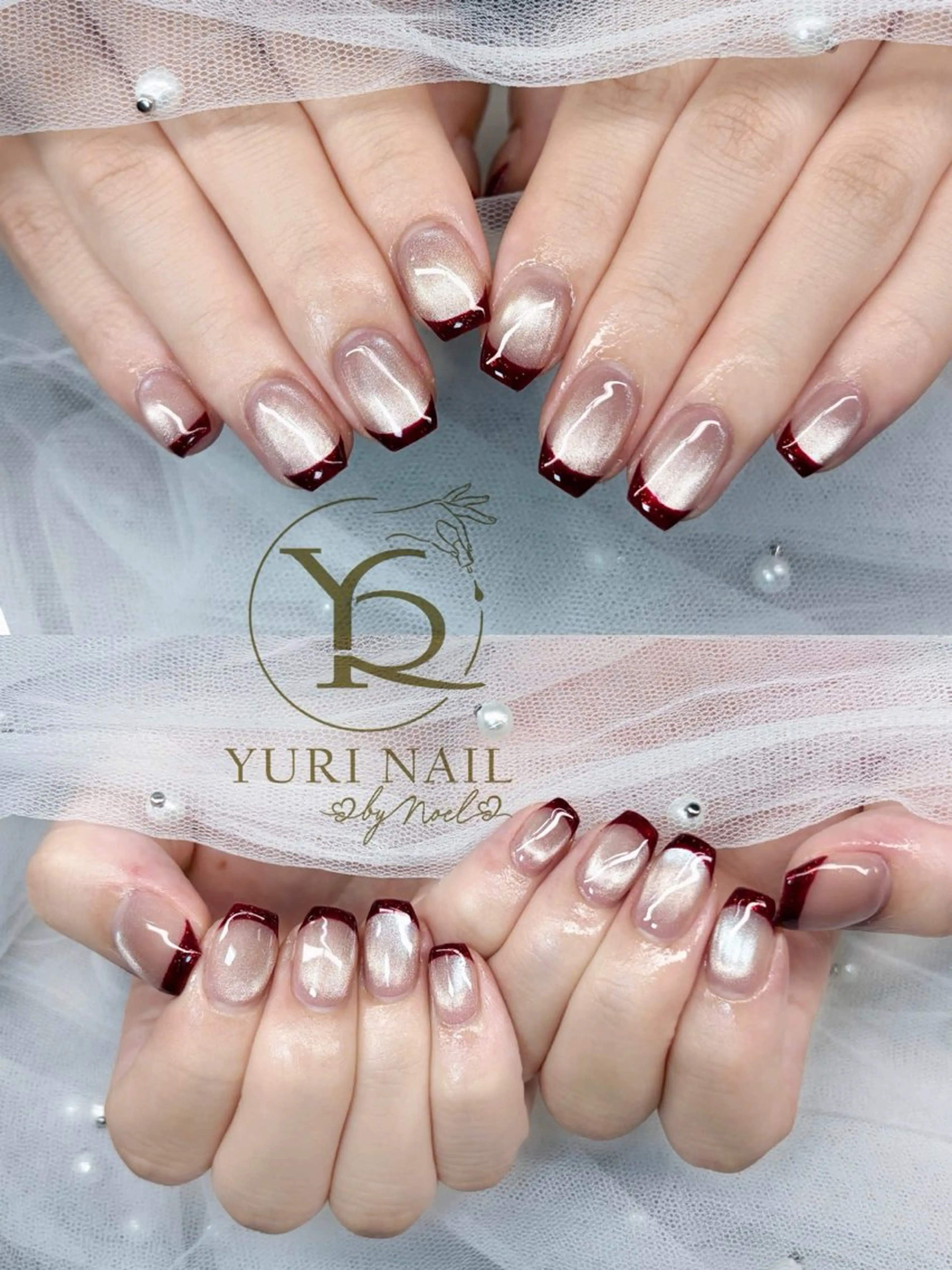 ネイル チークネイル フットネイル グラデーション 韓国ネイル 持ち込み Kawaii Nail Salon所属・YURI NAIL NARITAのネイルデザイン