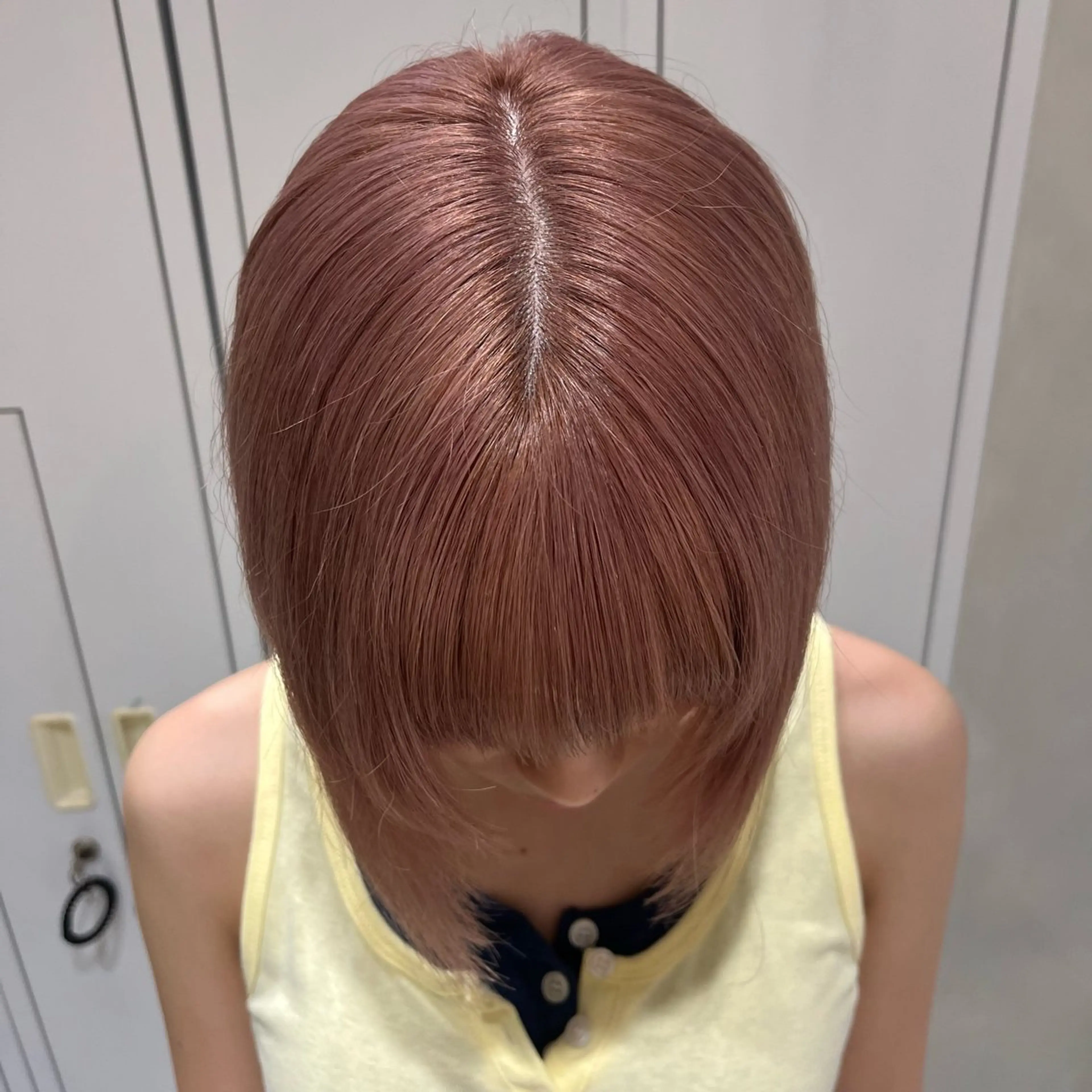 ショート カラー ベージュカラー ブリーチ ハイトーンカラー ピンクカラー ピンクベージュ 💖ブリーチ/暖色 𝐘𝐮𝐢💖のヘアスタイル