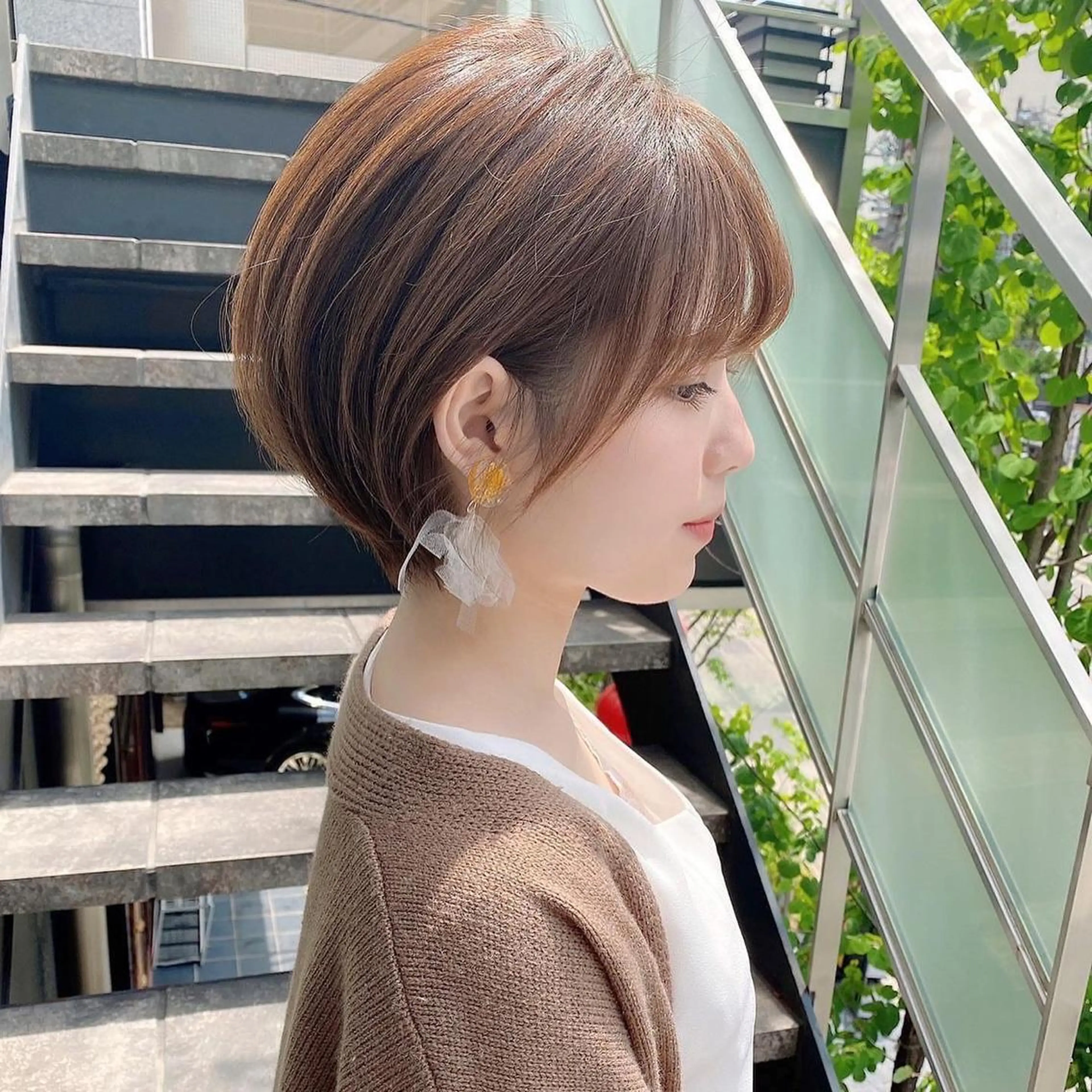 ショート カラー バレイヤージュ ブリーチ ケアブリーチ ダブルカラー ハイライトカラー 美髪/カラー 美容院🌈渡辺隼也のヘアスタイル