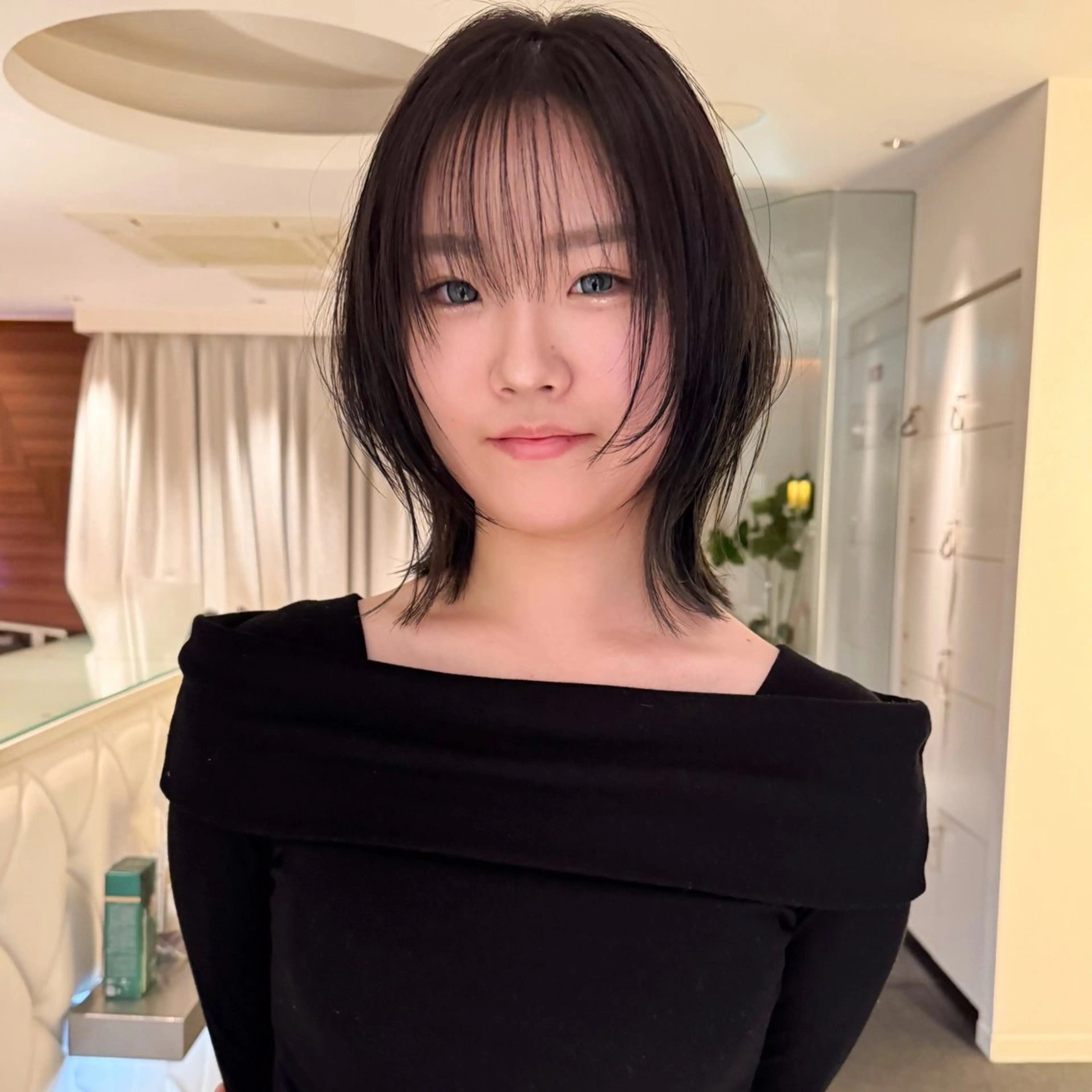 ミディアム ボブレイヤー ボブ レイヤーカット モデル募集/山田蓮/ レイヤーボブのヘアスタイル