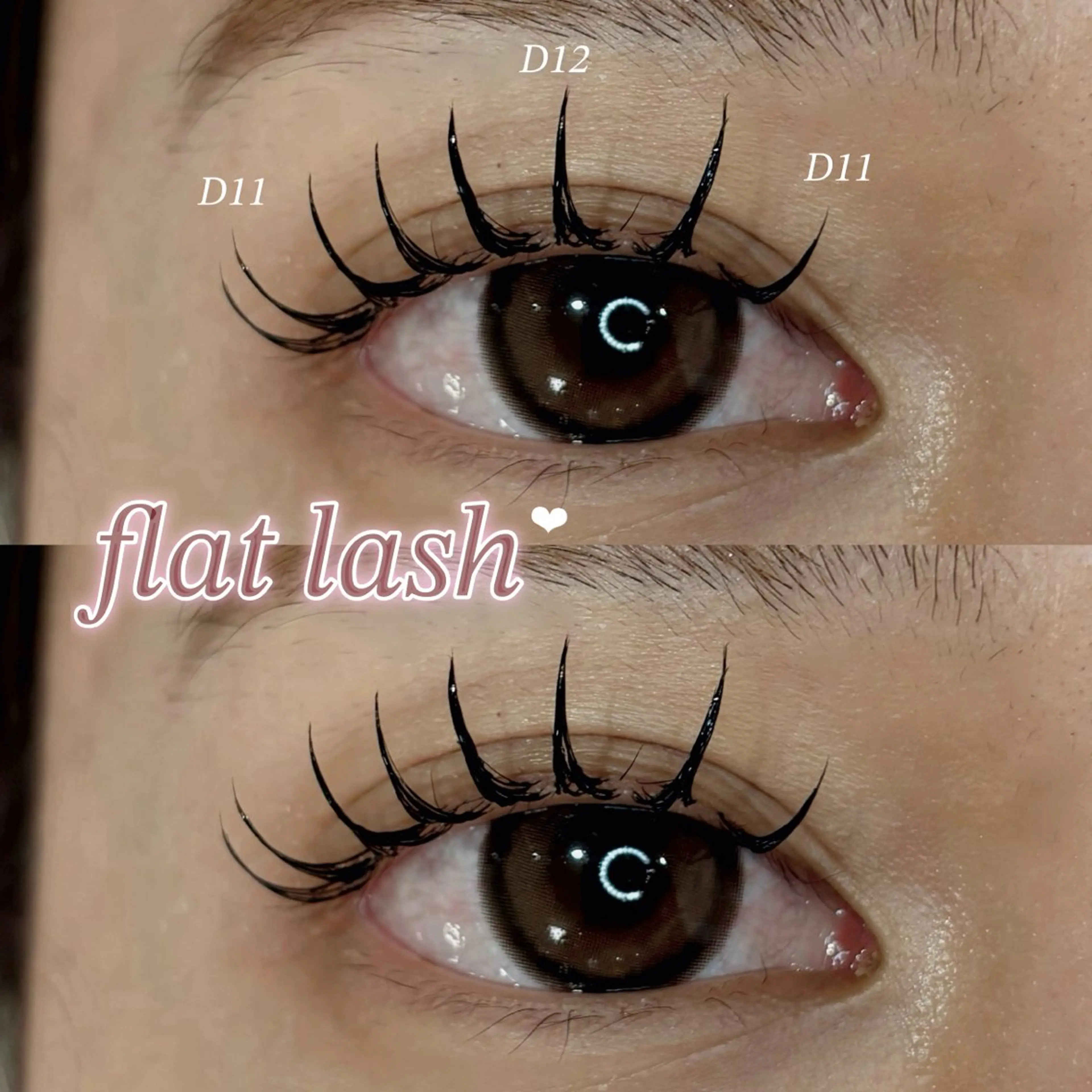 マツエク・マツパ Dカール フラットラッシュ マツエク 𝗲𝗶𝗴𝗵𝘁 rika ♡のマツエク・マツパデザイン