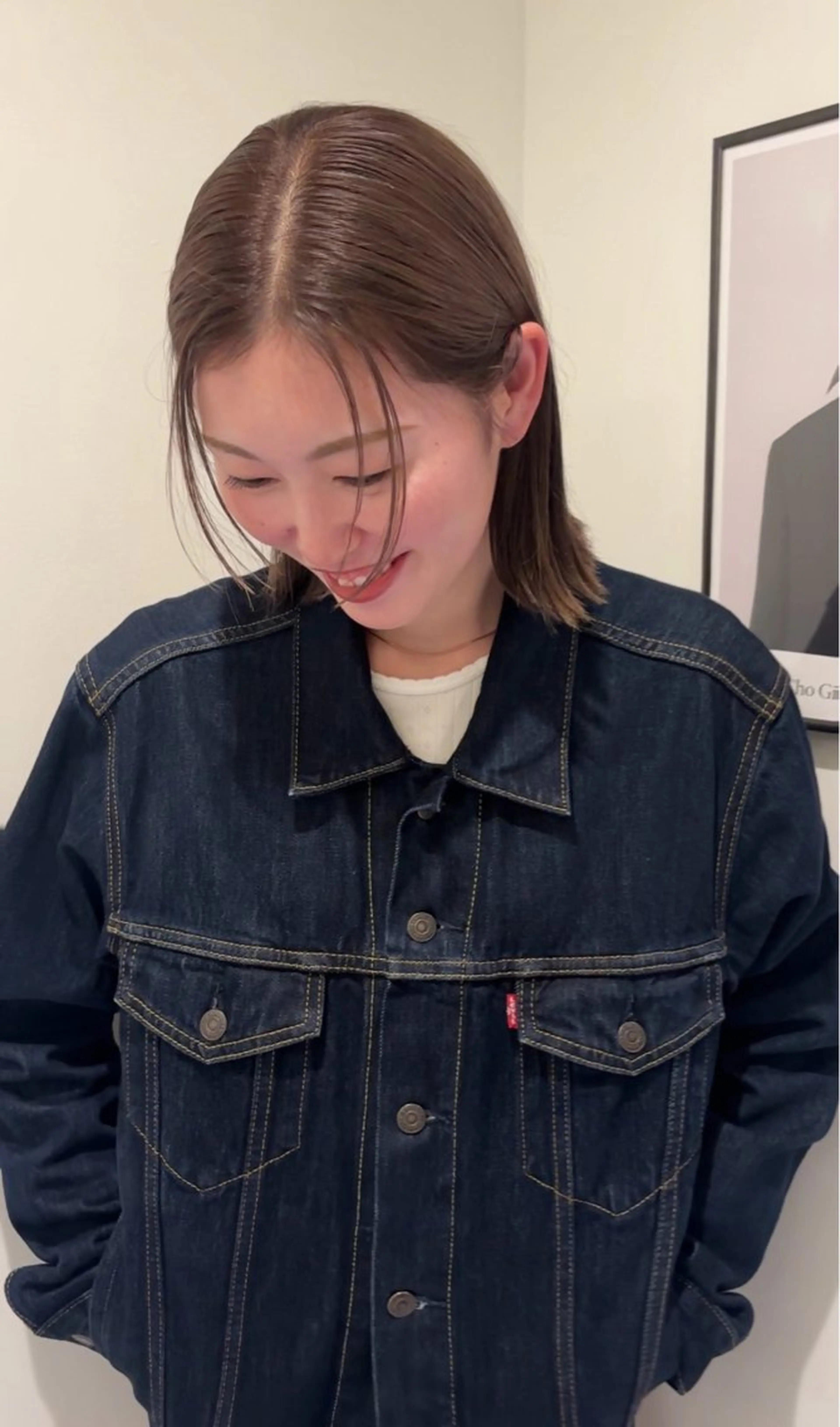 ミディアム カラー 顔周りカット ヘアカラー rizu　/ ボブ /中明度カラー❤︎のヘアスタイル