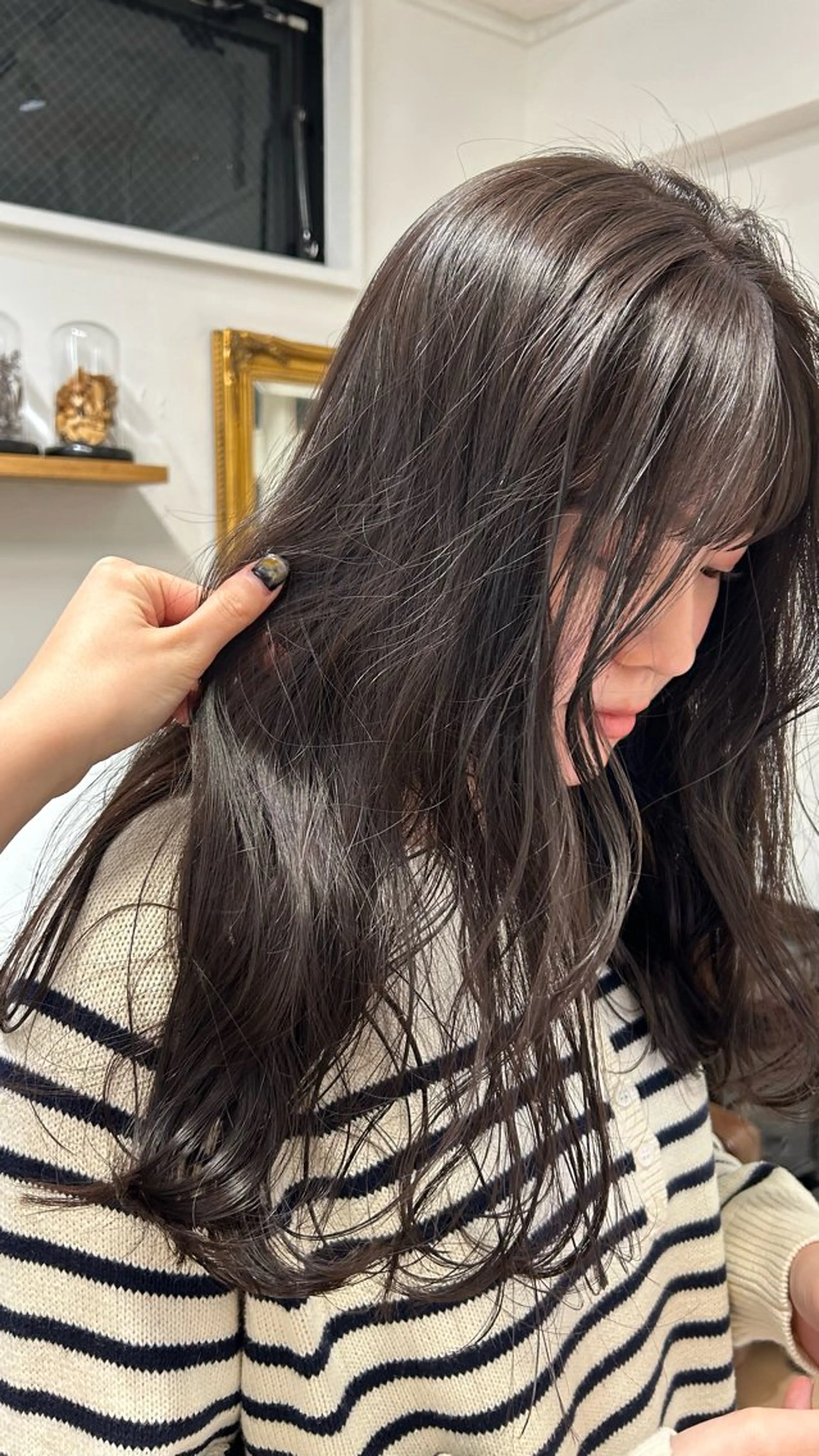 セミロング カラー ヘアカラー トリートメント じゅわっと暖色カラー 🍊Moemiのヘアスタイル