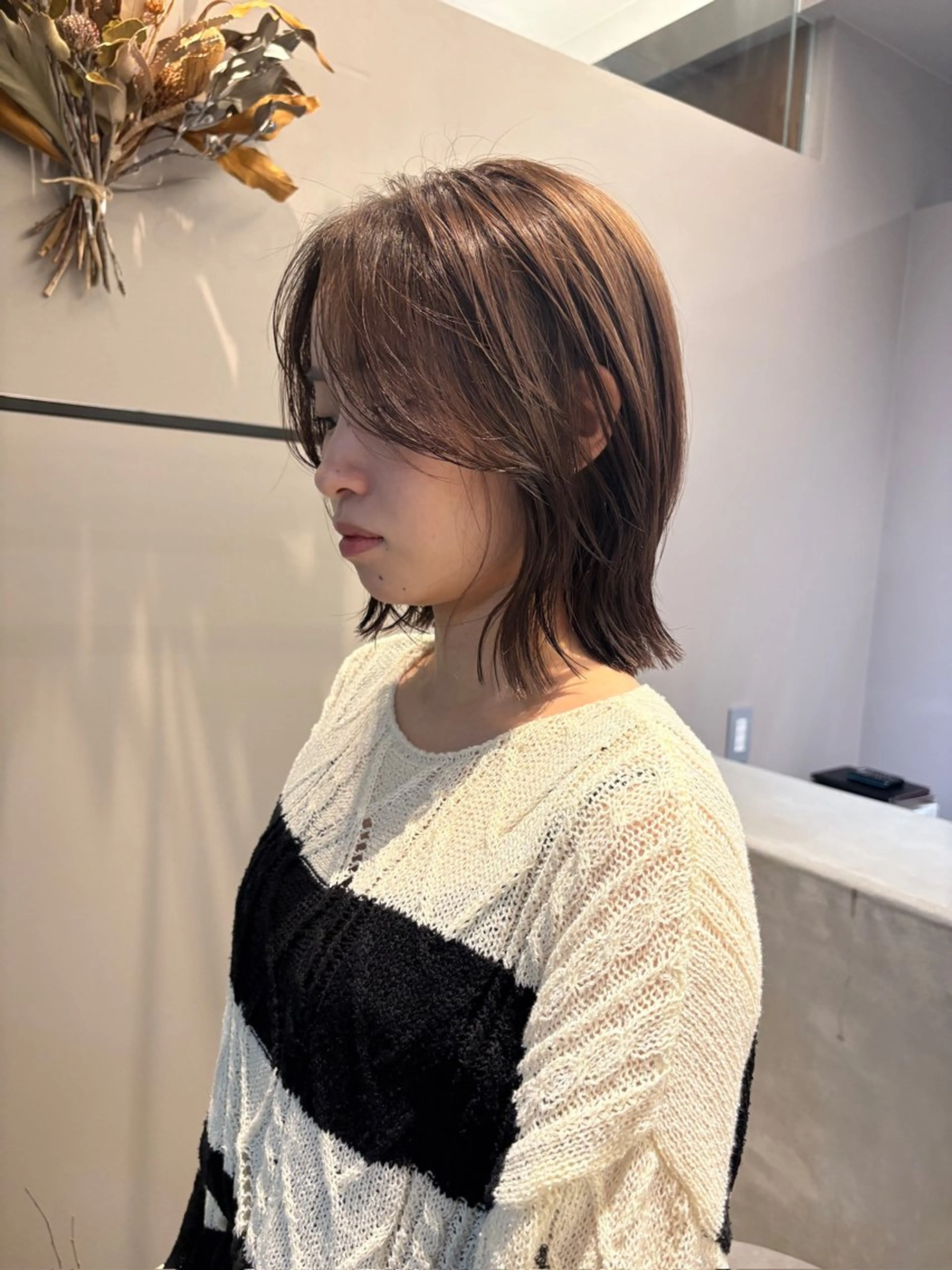 顔周りカット+カラー+トリートメントの写真