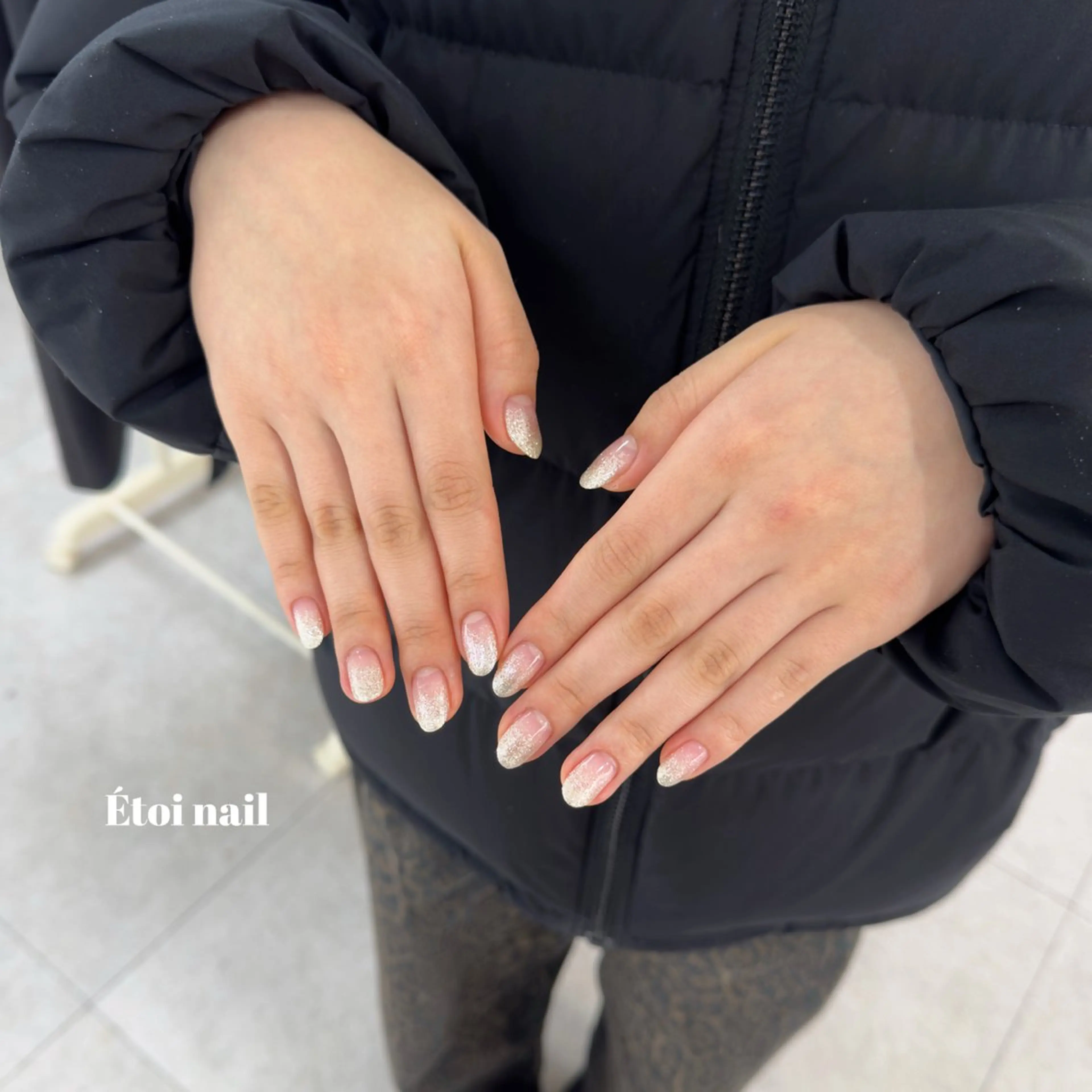 ネイル グラデーション ラメ(グリッター) ラメグラデーション ハンドネイル Étoi Nail はるのネイルデザイン