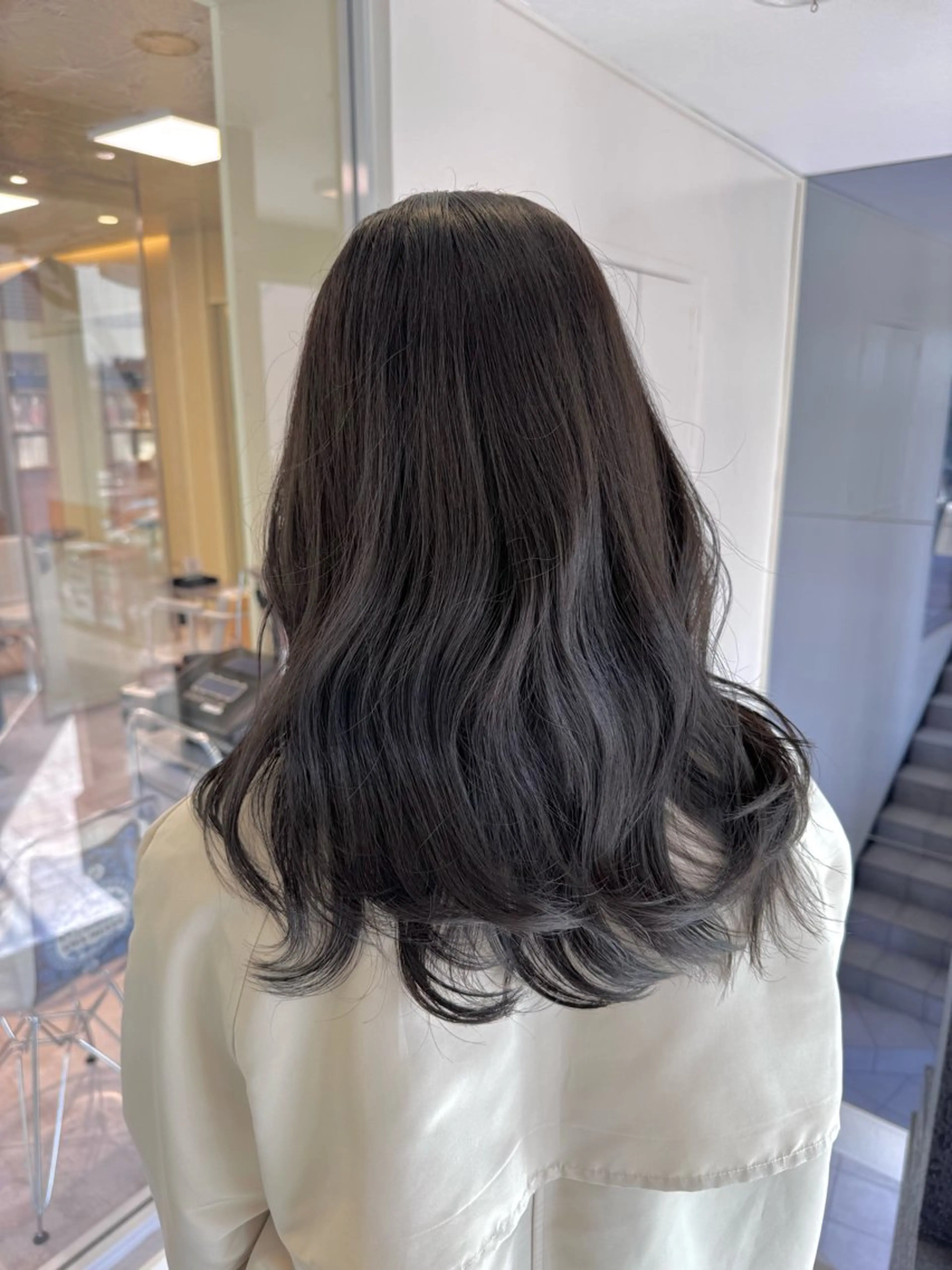 セミロング カラー カット ヘアカラー トリートメント KOHNO/ブリーチ なし/透明感カラーのヘアスタイル