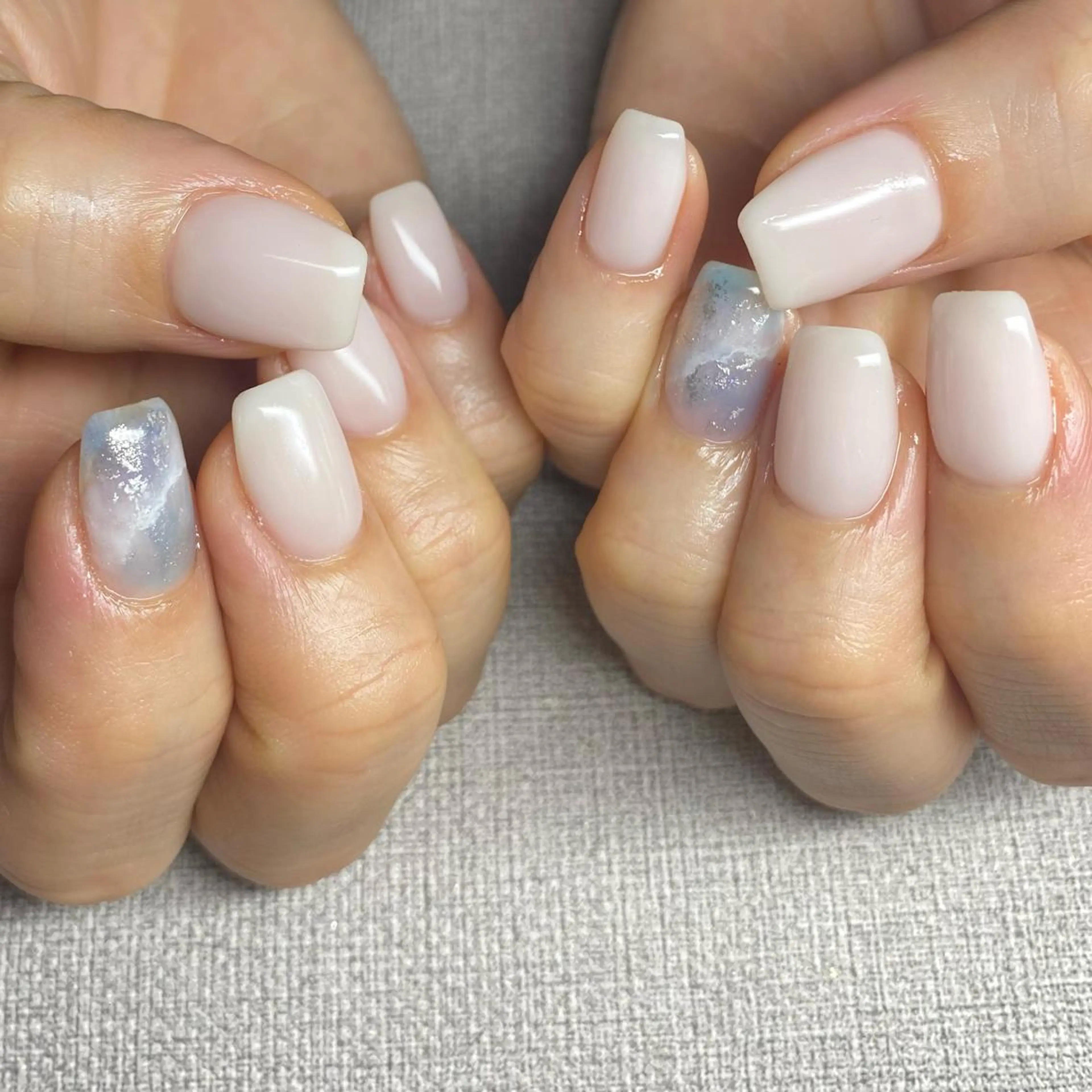 ネイル アートネイル ニュアンスネイル 冬ネイル ハンドネイル 山田 貴子のネイルデザイン