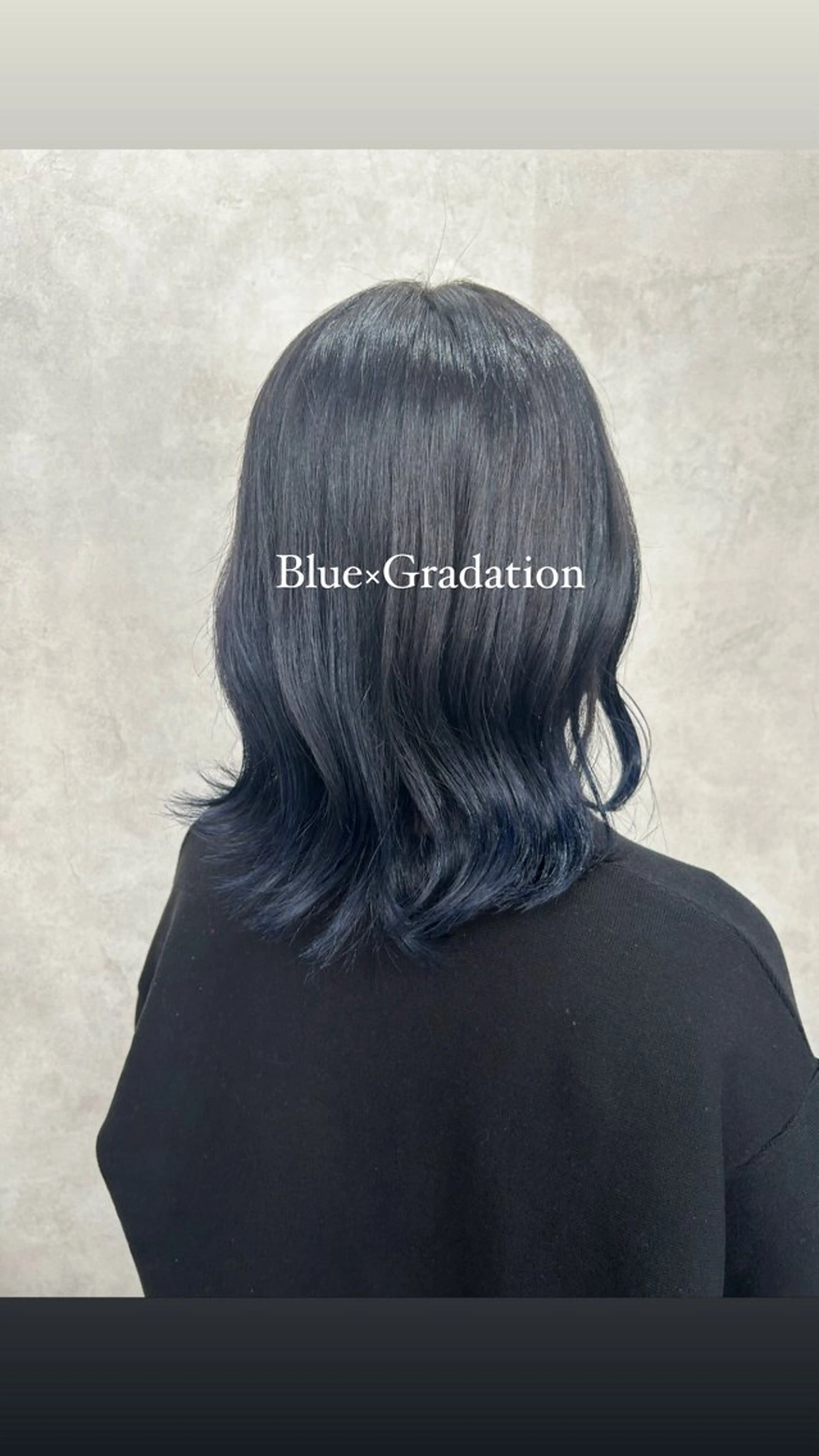 ミディアム カラー 黒髪 ブリーチ ブルーカラー ブルーブラック グラデーションカラー 💎色落ち綺麗に白肌 ラベンダー💎りんのヘアスタイル